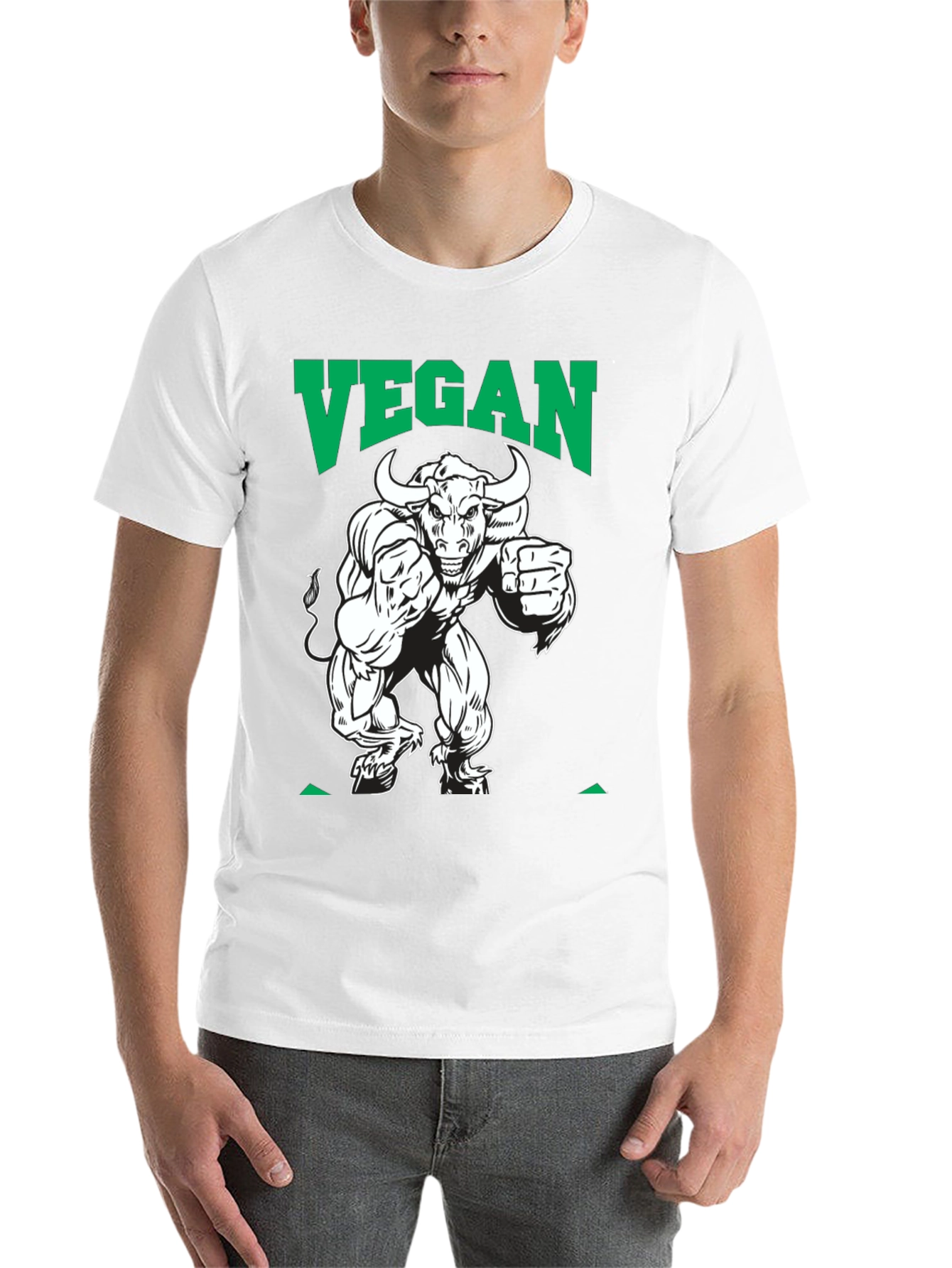 Black Vegan Bull T-Shirt view 14