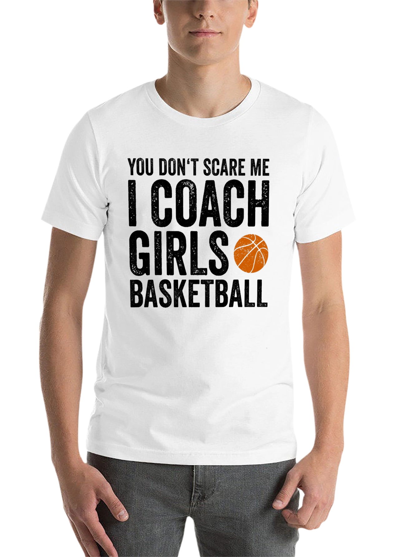Black Funny Basketball Coach T-Shirt - I Coach Girls Basketball view 14