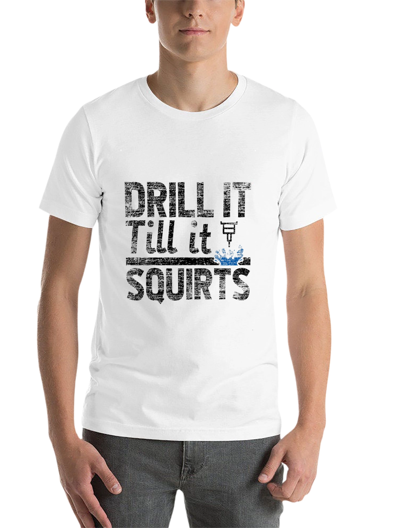 Black Drill It Till It Squirts Graphic T-Shirt view 14