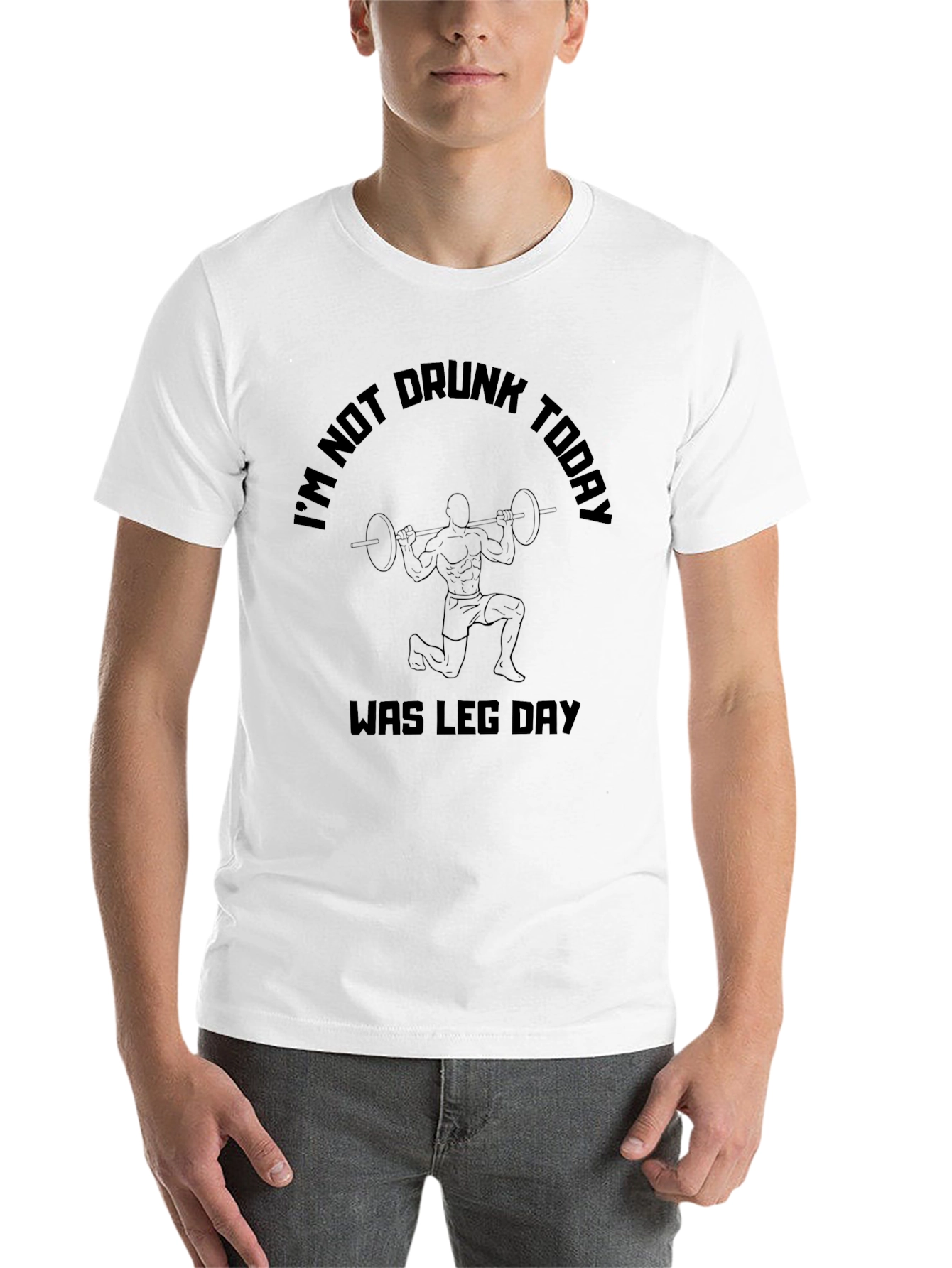 Black Funny Workout T-Shirt - I'm Not Drunk Today Was Leg Day view 14