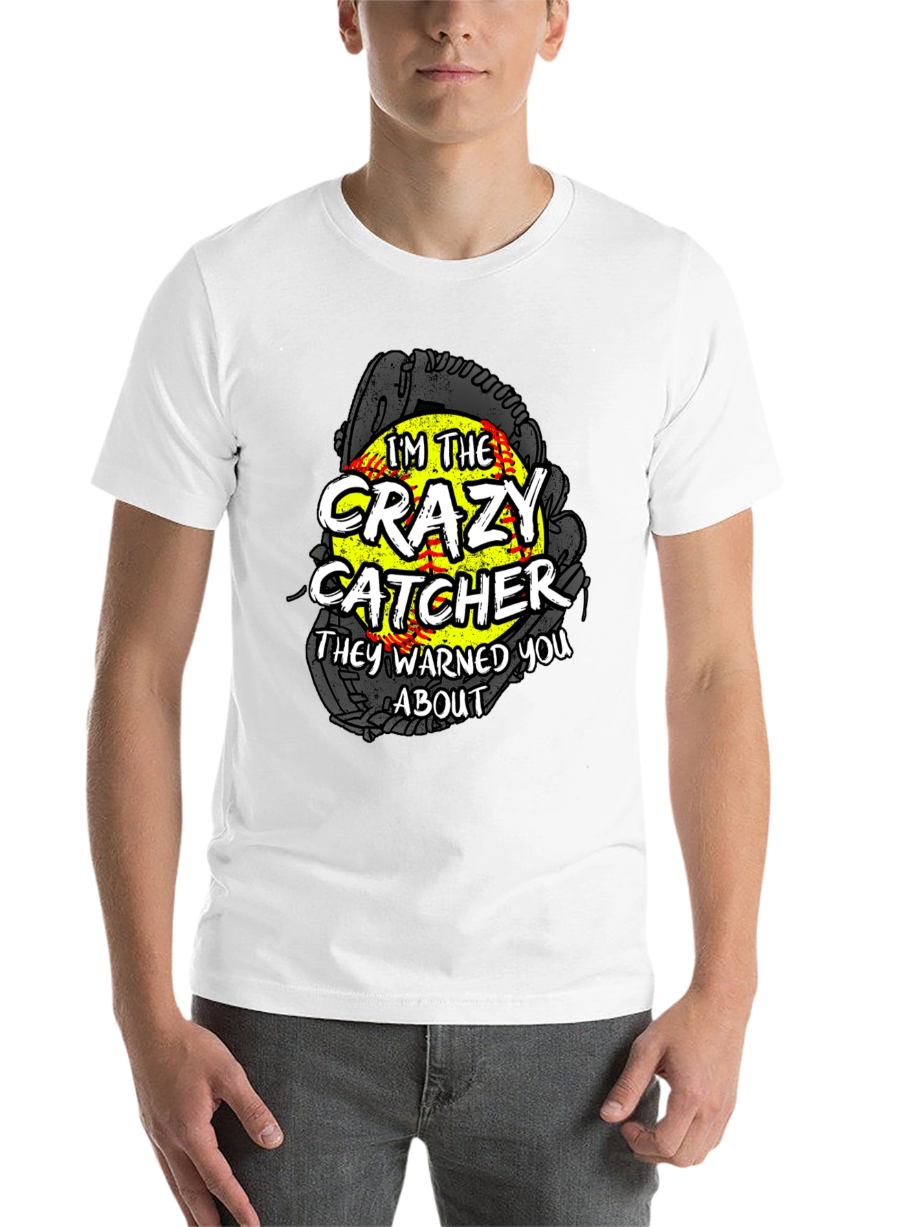 Crazy Catcher Softball Graphic Tee - 14