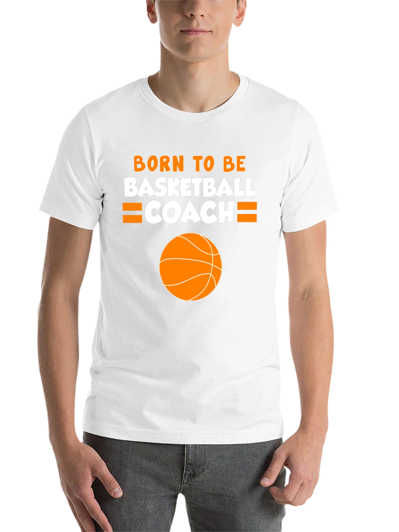 Black Born to be Basketball Coach T-Shirt view 14
