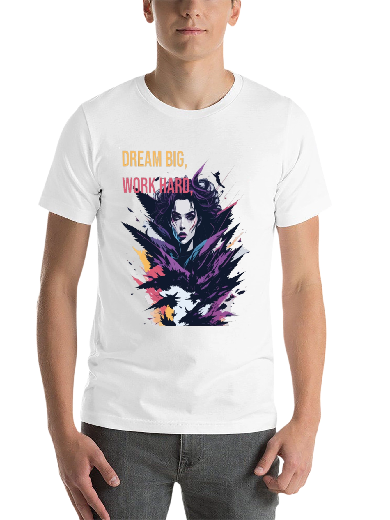 Black Dream Big Graphic Tee - Soft Cotton Blend view 14