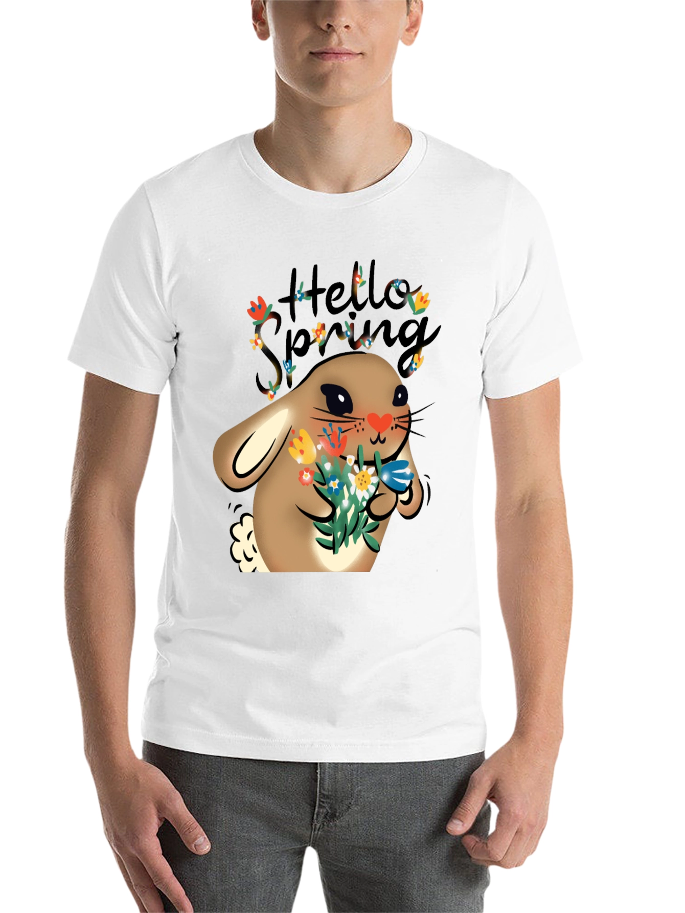Black Spring Bunny T-Shirt view 14