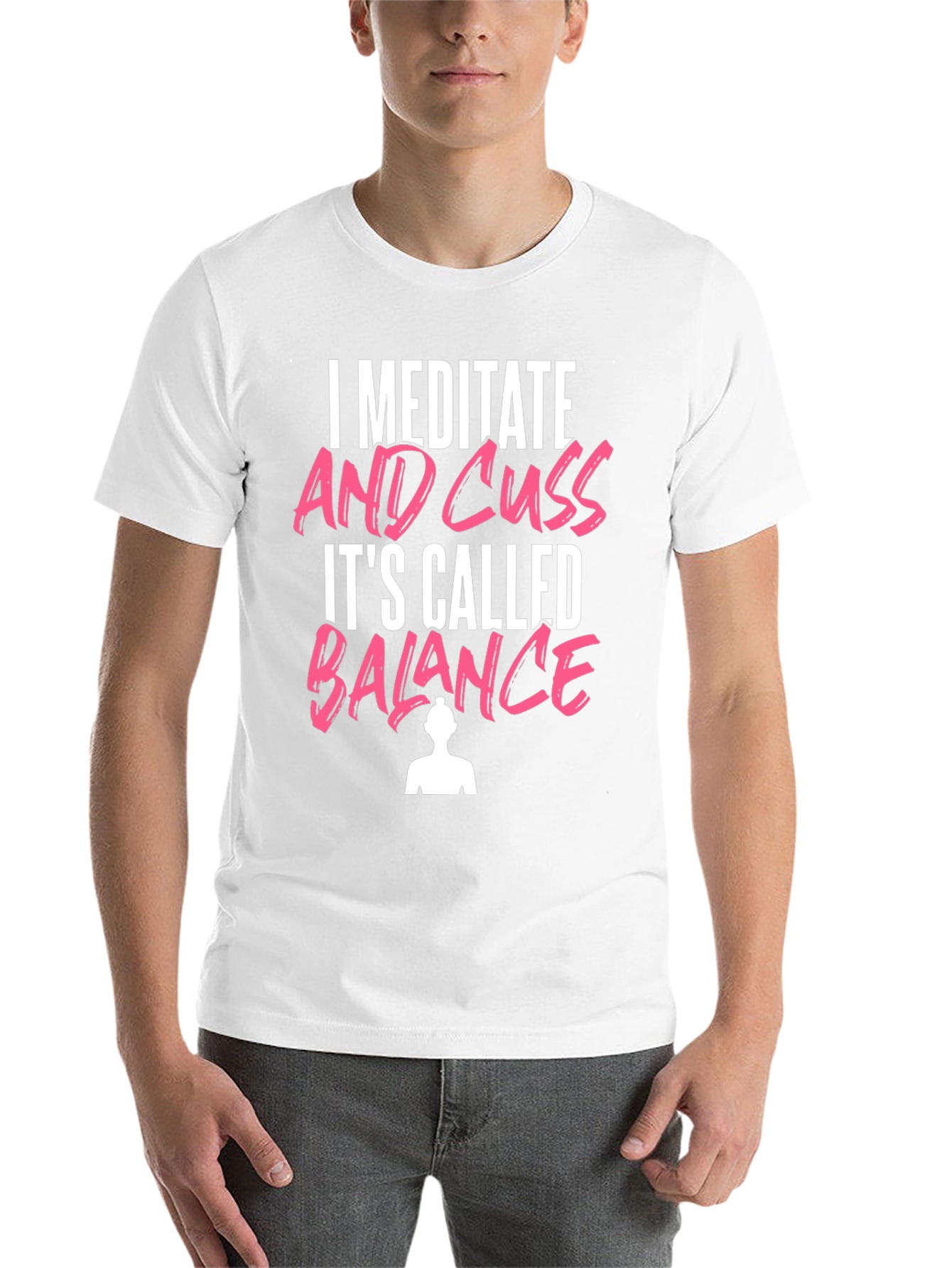 Black Meditate & Cuss T-Shirt Funny Yoga Tee view 14