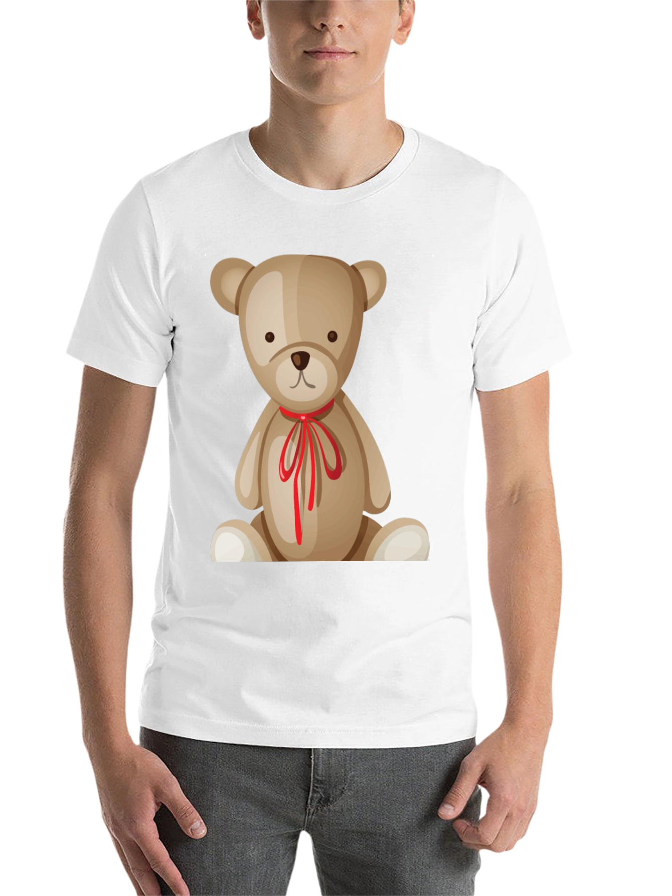 Black Cute Teddy Bear Graphic T-Shirt - Soft Cotton Blend view 14