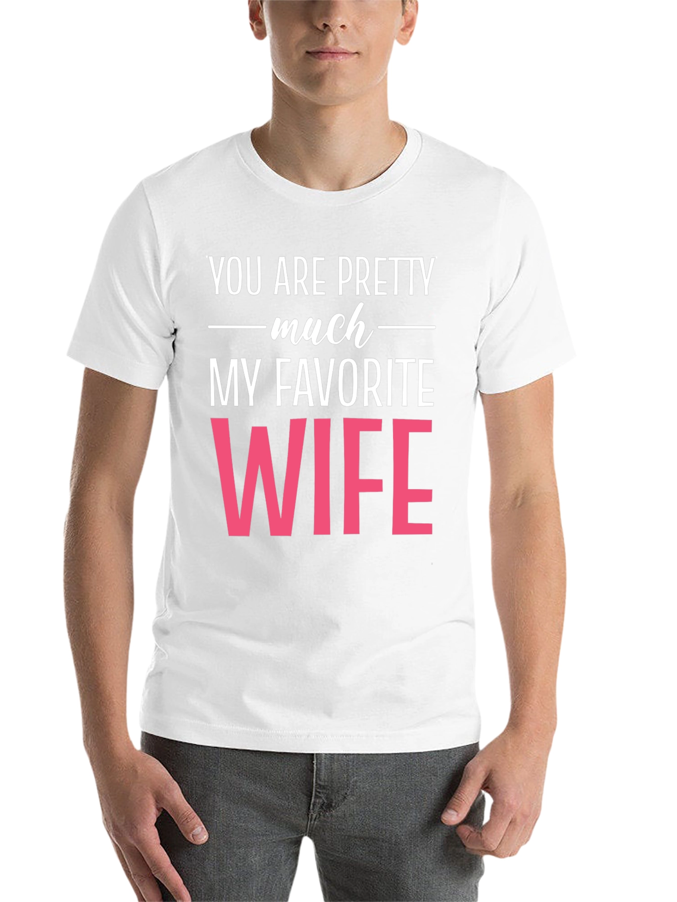 Black Favorite Wife Graphic Tee - Black Cotton T-Shirt view 14