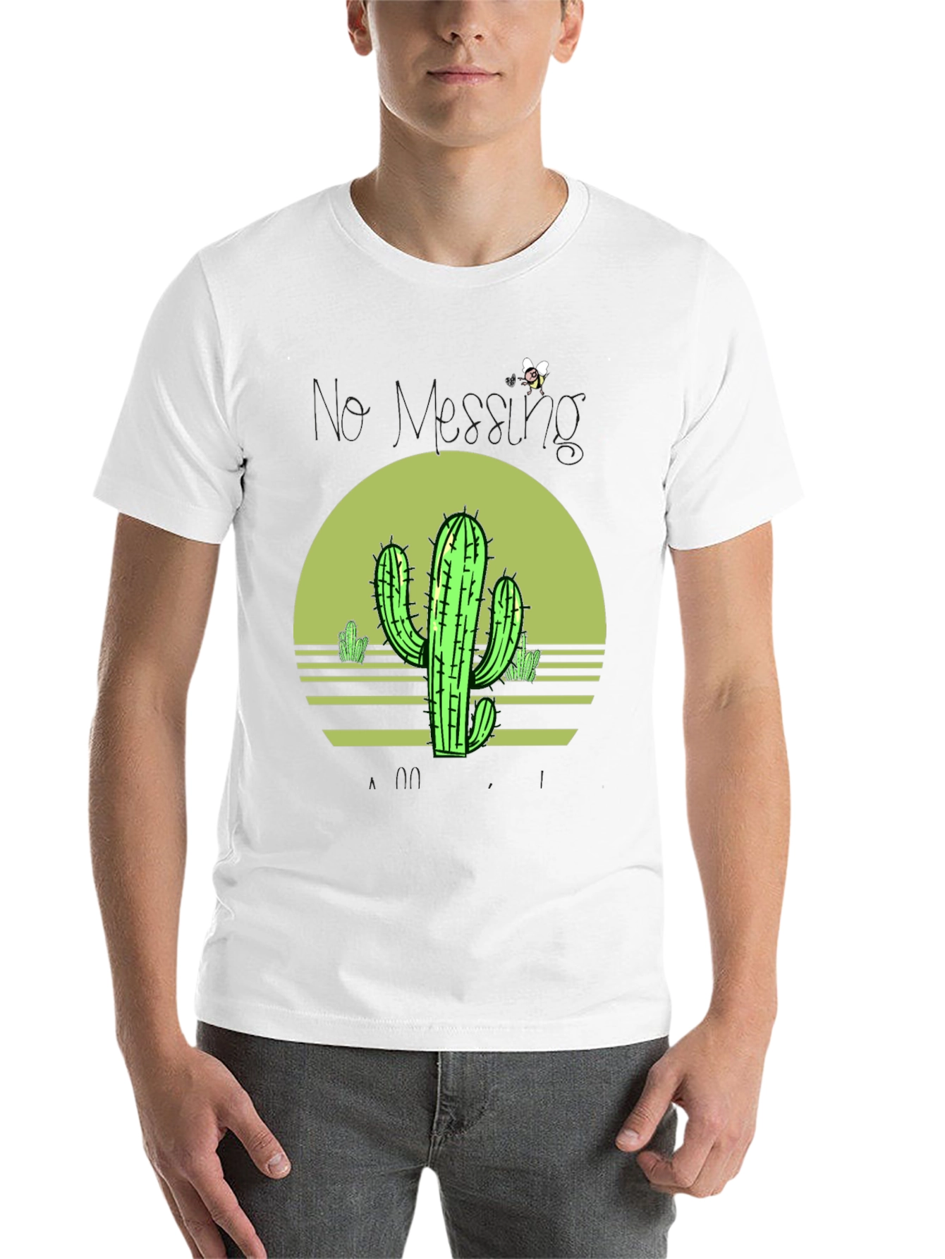 Black Cactus Sunset Graphic Tee - Unisex Black T-Shirt view 14