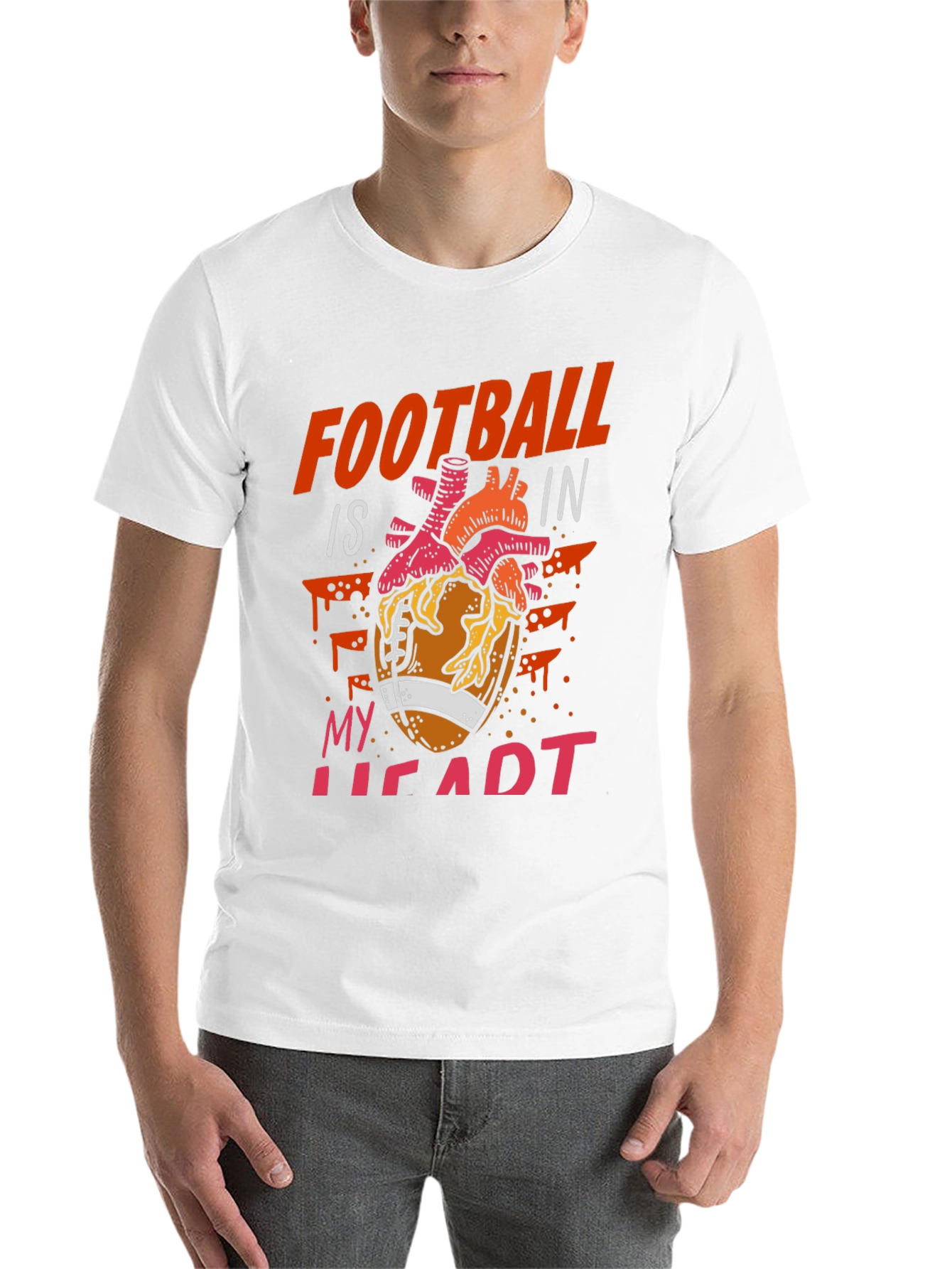 Black Football is in My Heart Graphic Tee view 14