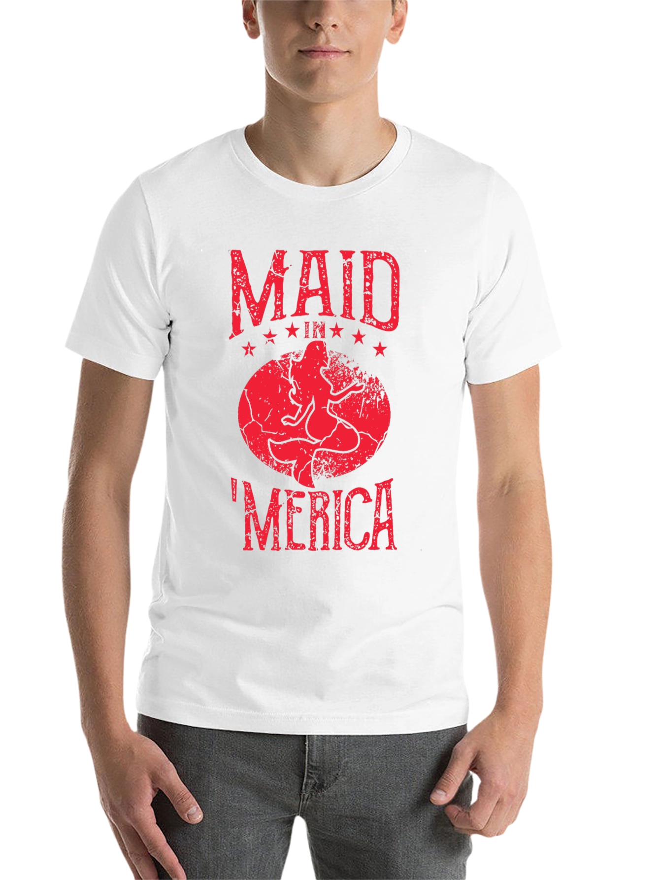 Black Maid in 'Merica T-Shirt - Patriotic Mermaid Tee view 14