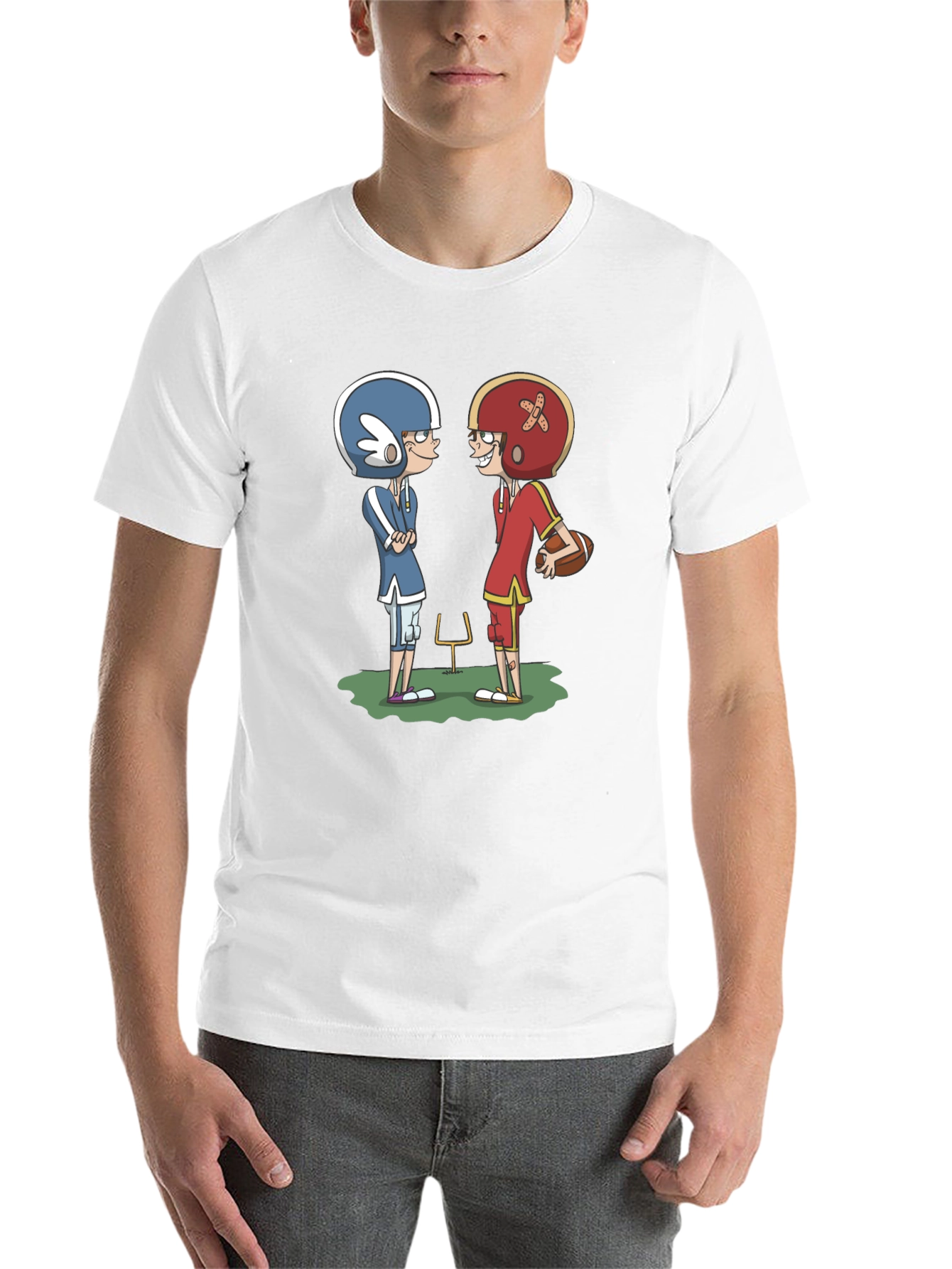 Black Cartoon Football T-Shirt view 14