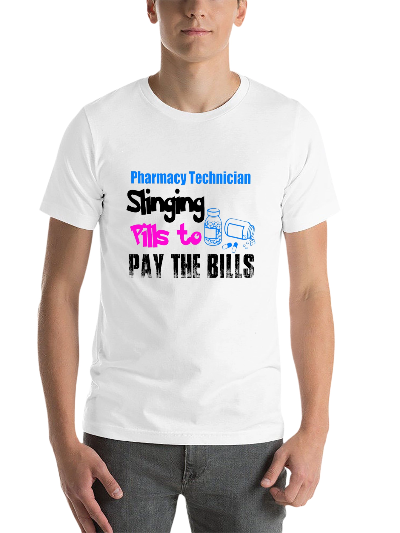 Black Pharmacy Technician Slings Pills T-Shirt view 14