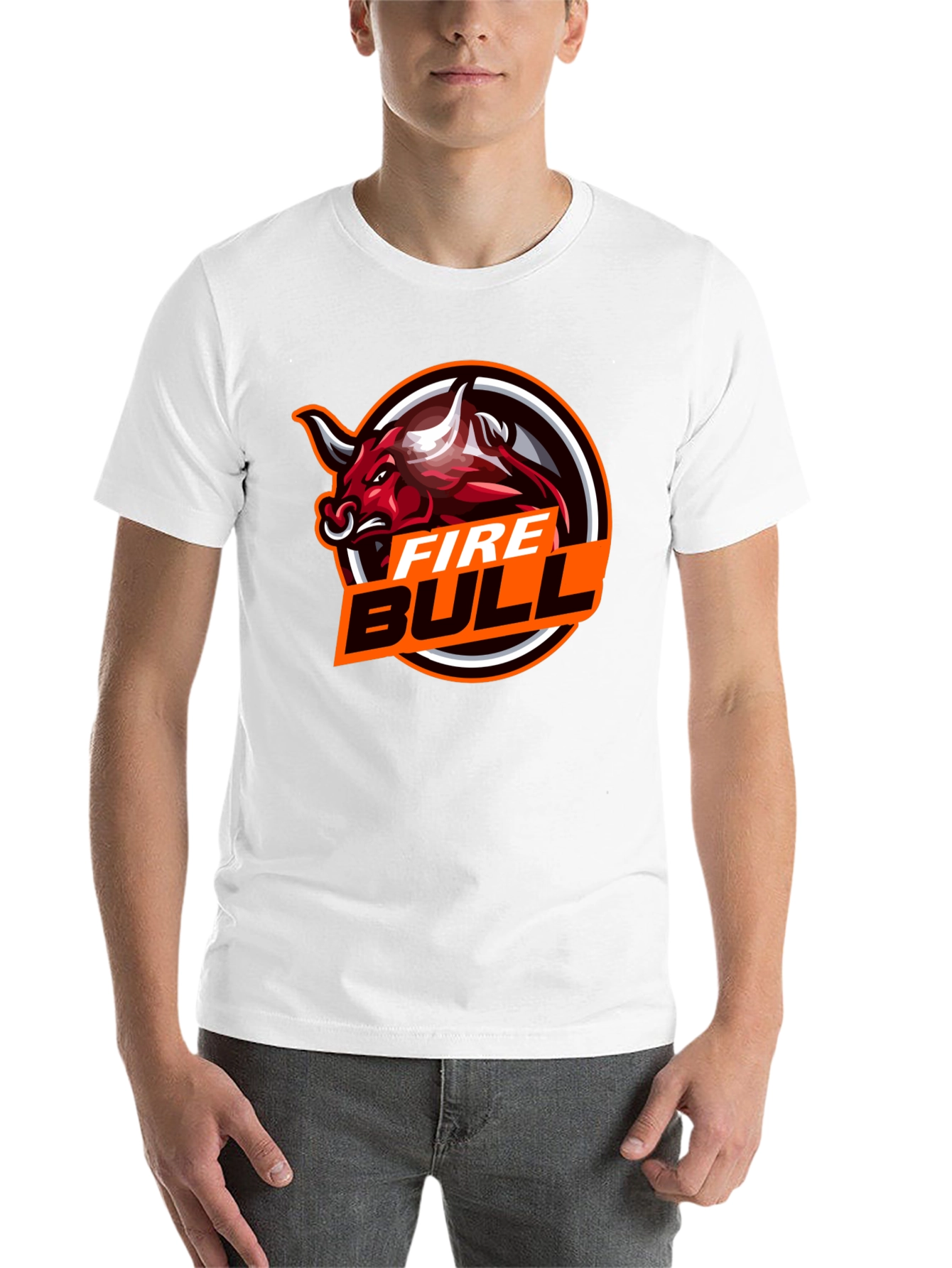 Black Fire Bull Graphic Tee - Black Cotton T-Shirt view 14