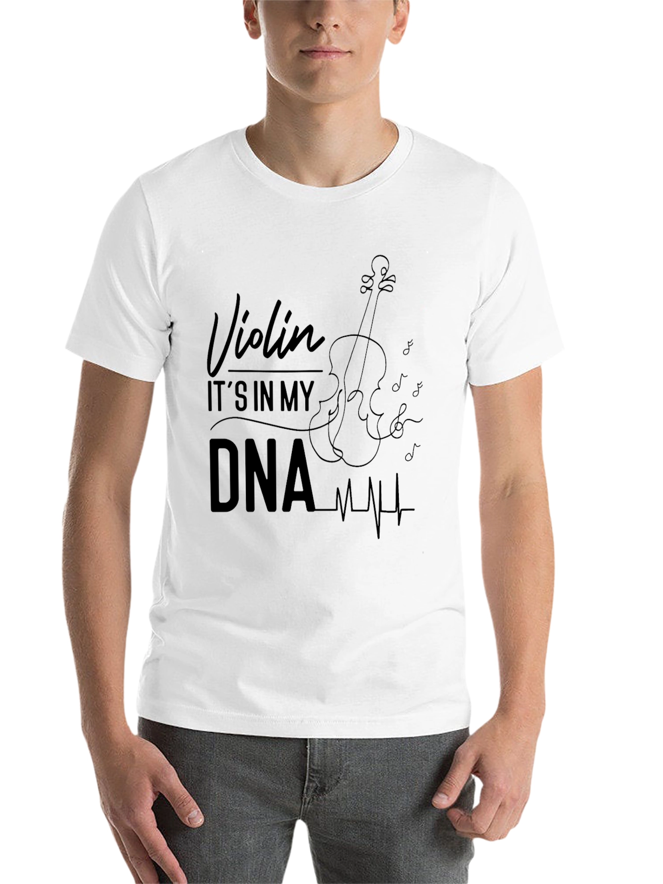 Black Violin DNA Graphic T-Shirt - Music Lover Tee view 14