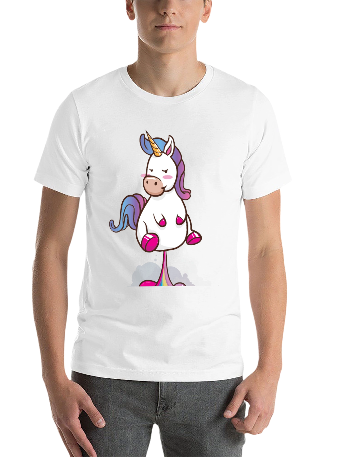 Black Funny Unicorn T-Shirt - Rainbow Poop Tee view 14