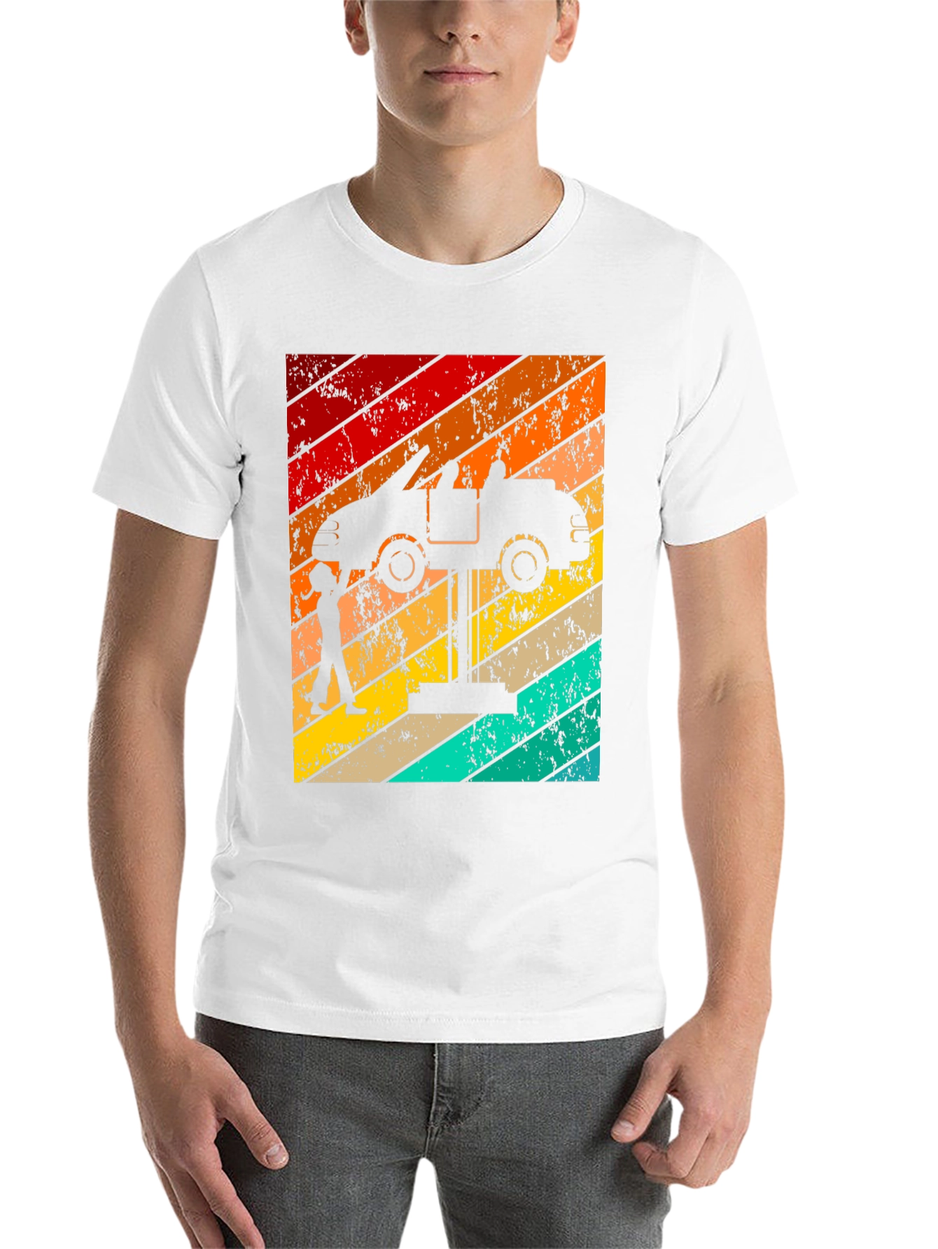 Black Retro Car Mechanic T-Shirt view 14