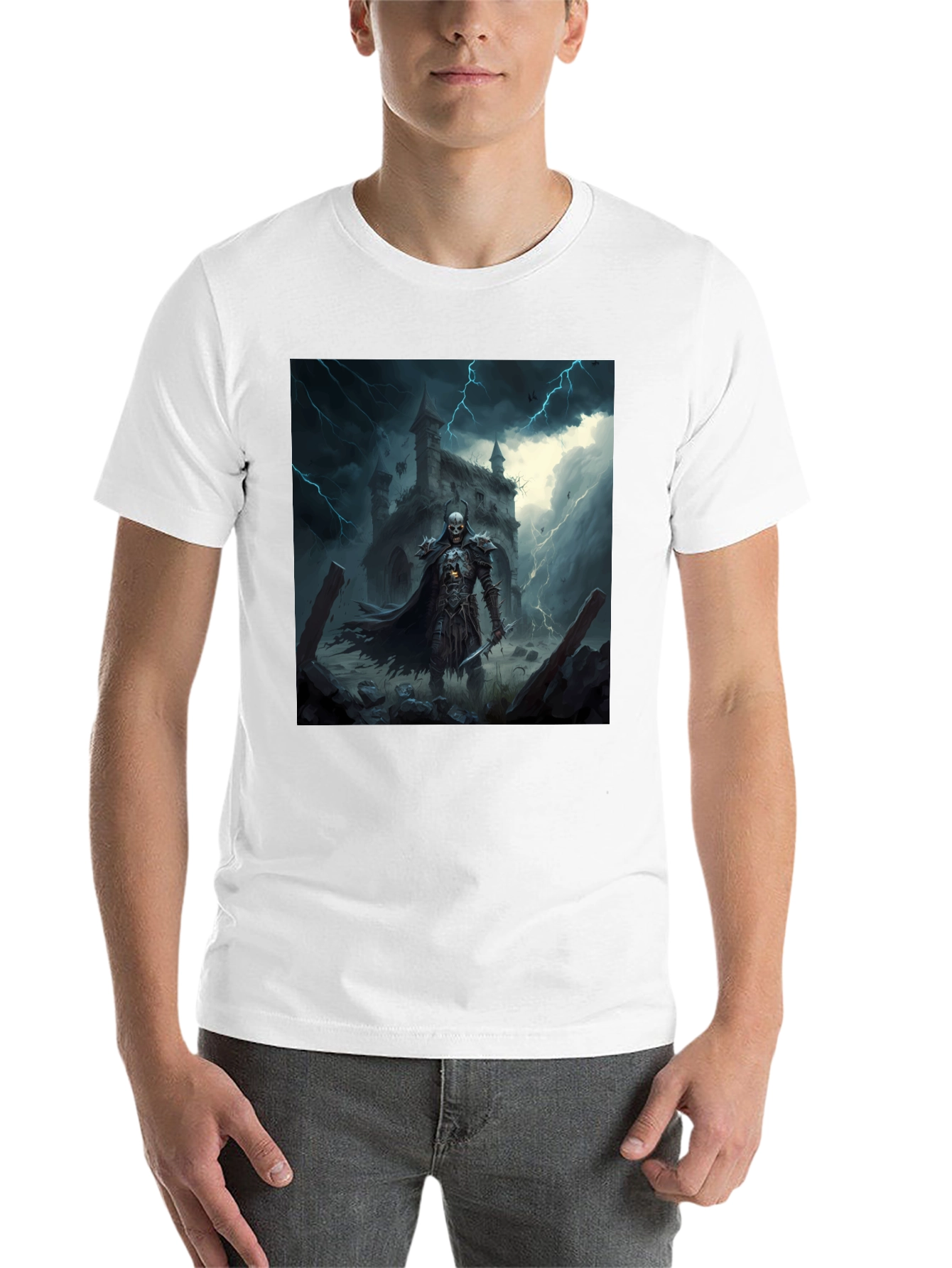 Black Grim Reaper T-Shirt: Haunting Gothic Design view 14