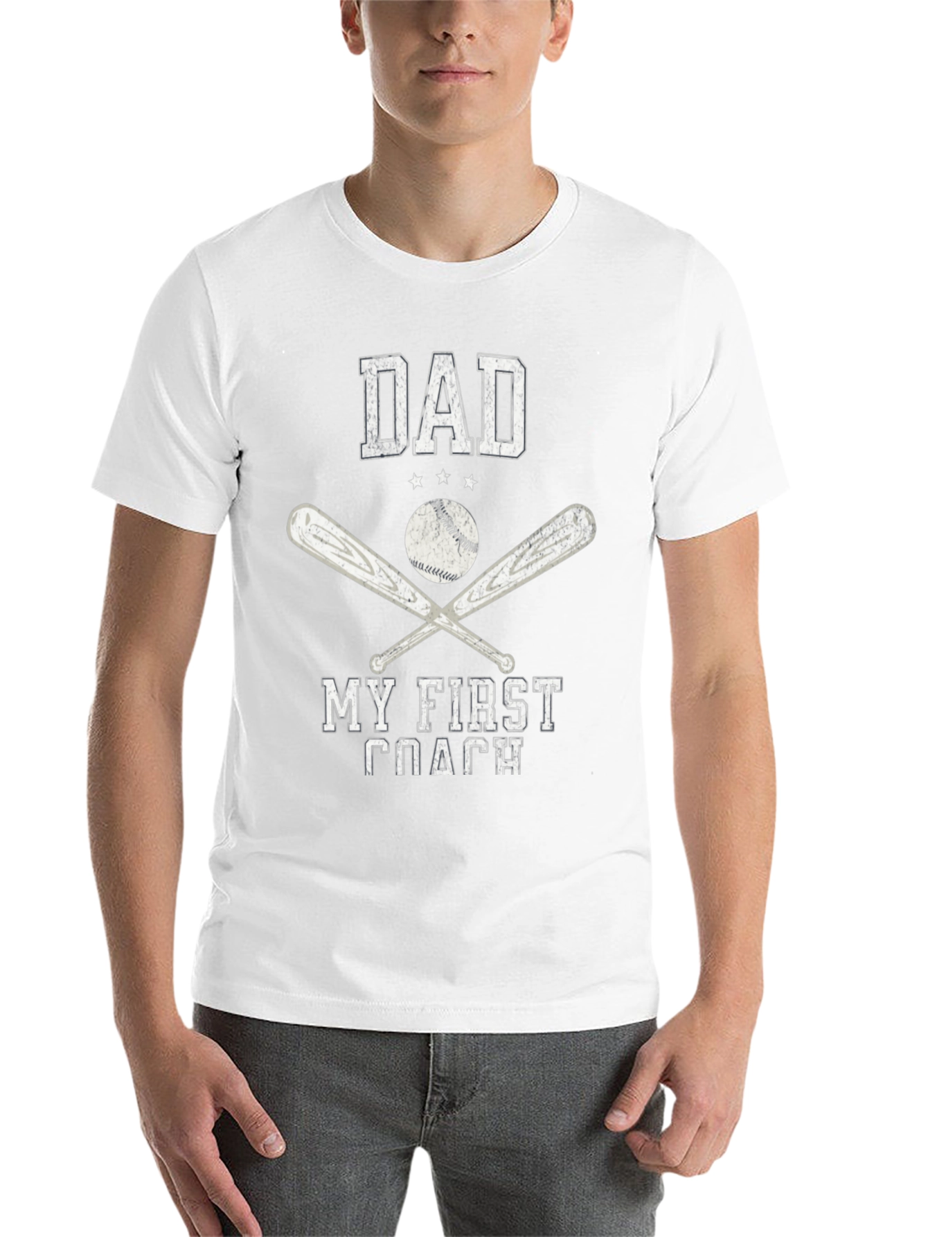 Black Dad My First Coach Baseball T-Shirt view 14