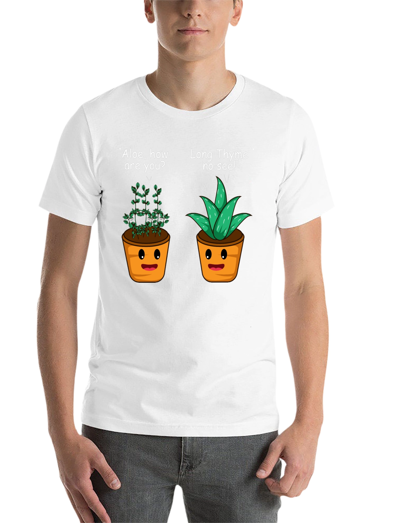 Black Funny Plant Puns T-Shirt - Aloe & Thyme Humor Tee view 14