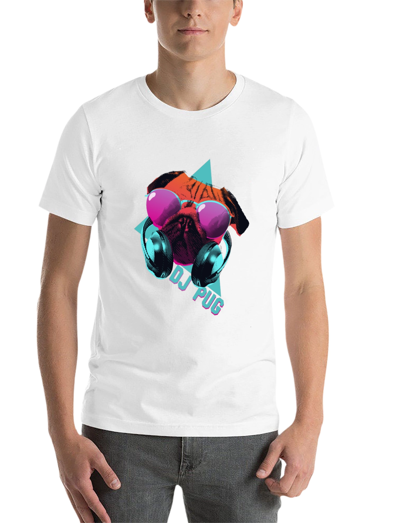 Black DJ Pug Graphic Tee - Cool Canine Style view 14