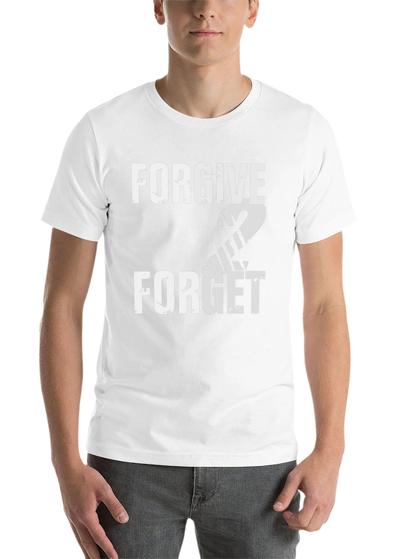 Black Forgive 2 Forget Graphic Tee - Black Casual T-Shirt view 14