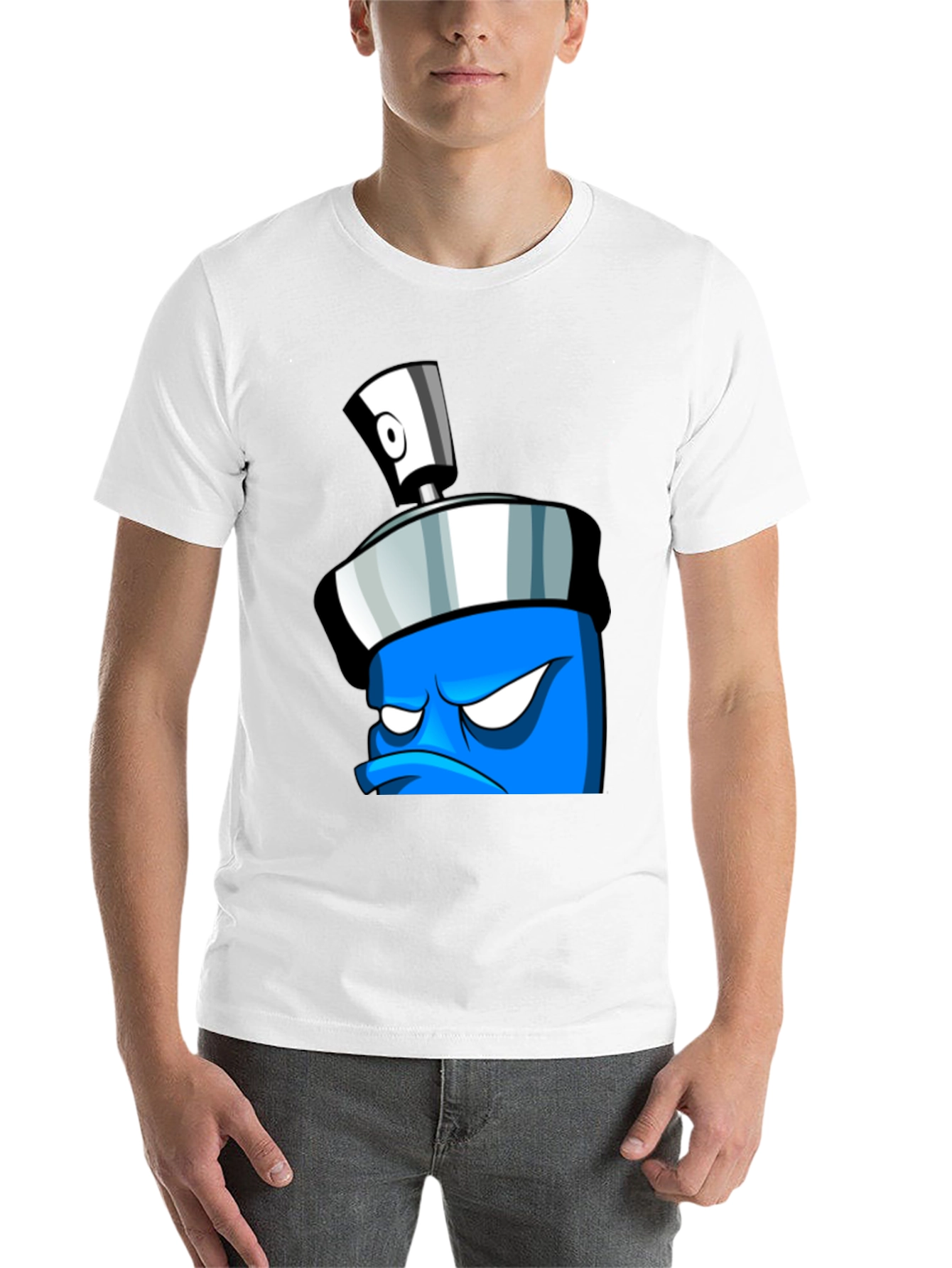 Black Angry Spray Can Graphic Tee - Black view 14