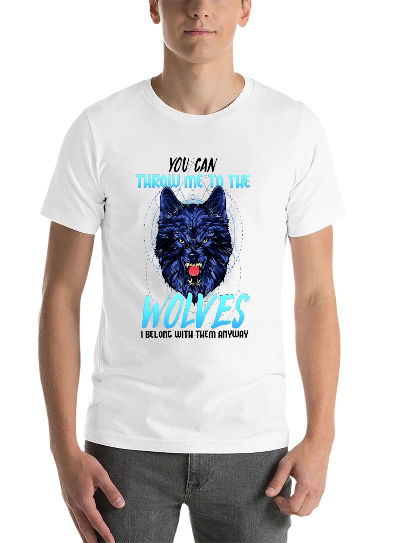 Black Wolf Graphic T-Shirt: Throw Me to The Wolves view 14
