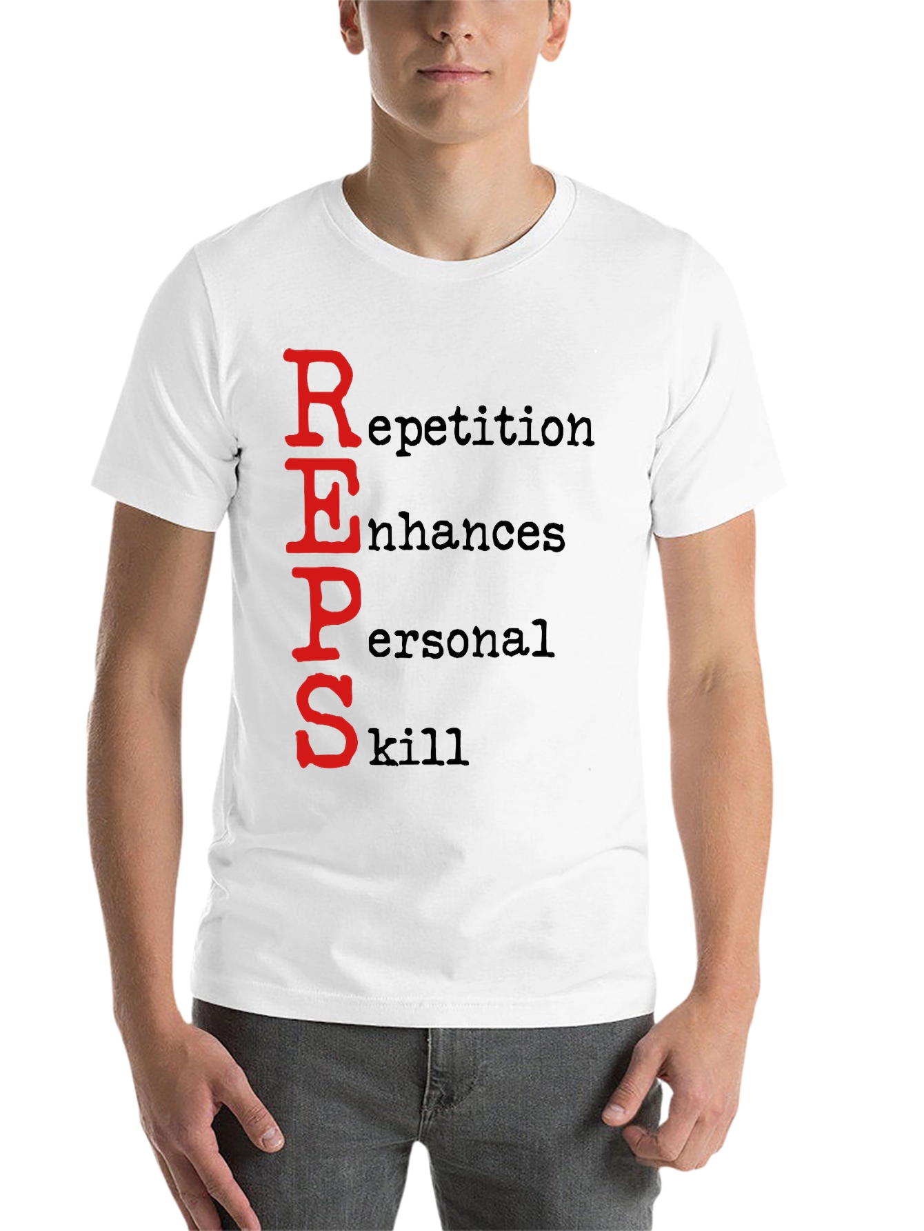 Black REPS Motivational Black T-Shirt view 14
