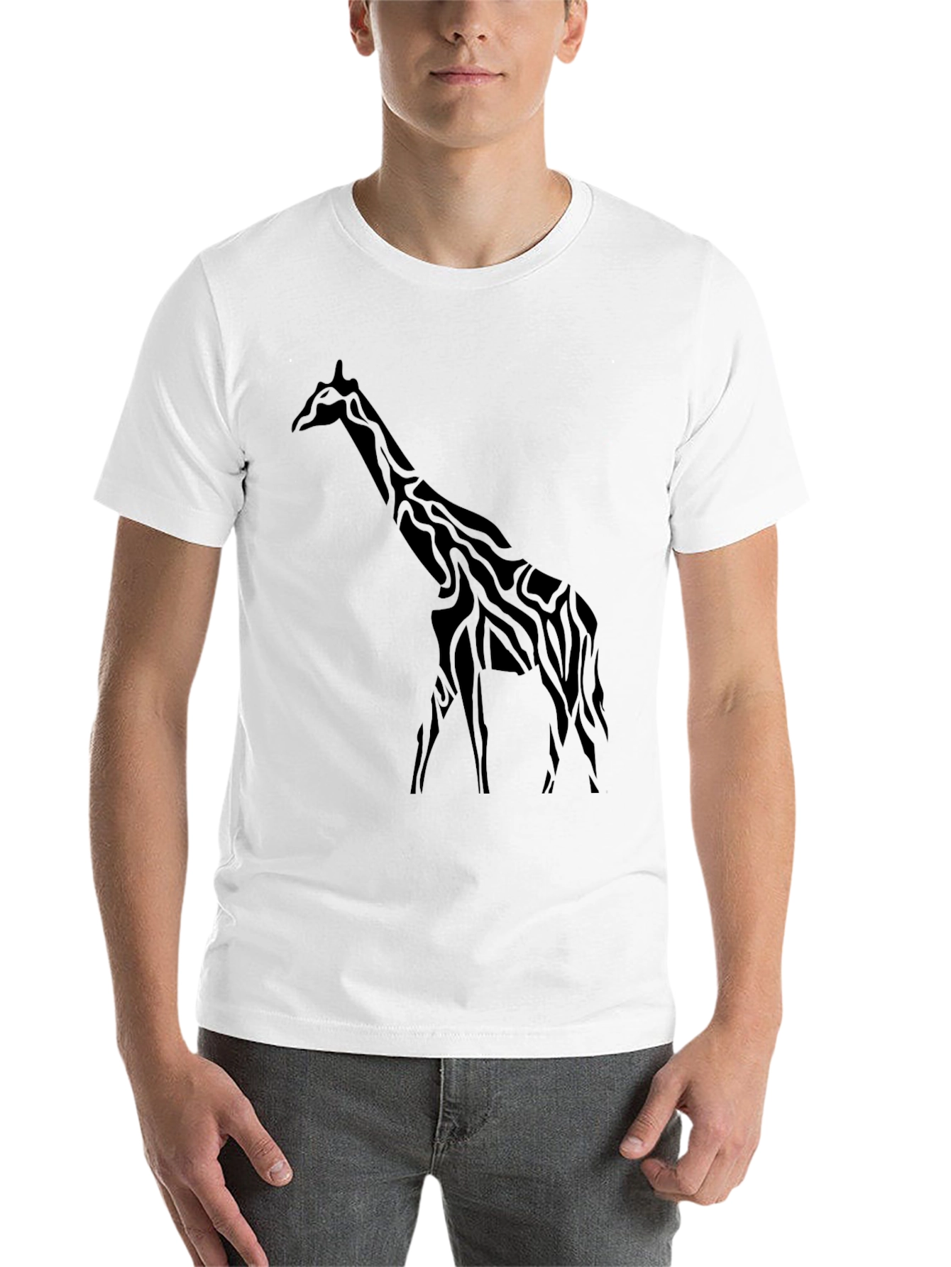 Black Black Giraffe Print Tee view 14