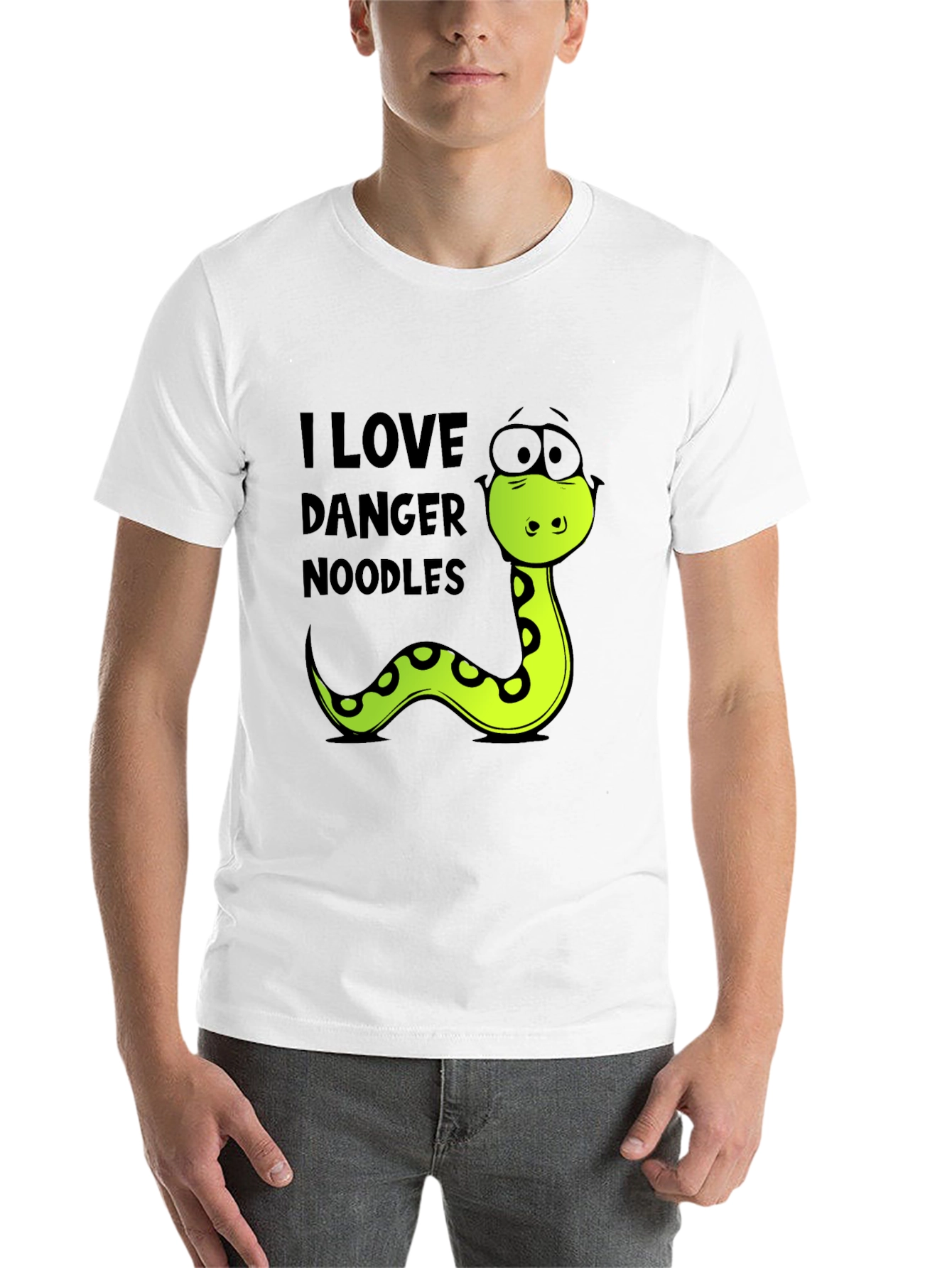 Black Danger Noodles T-Shirt - Funny Snake Tee view 14