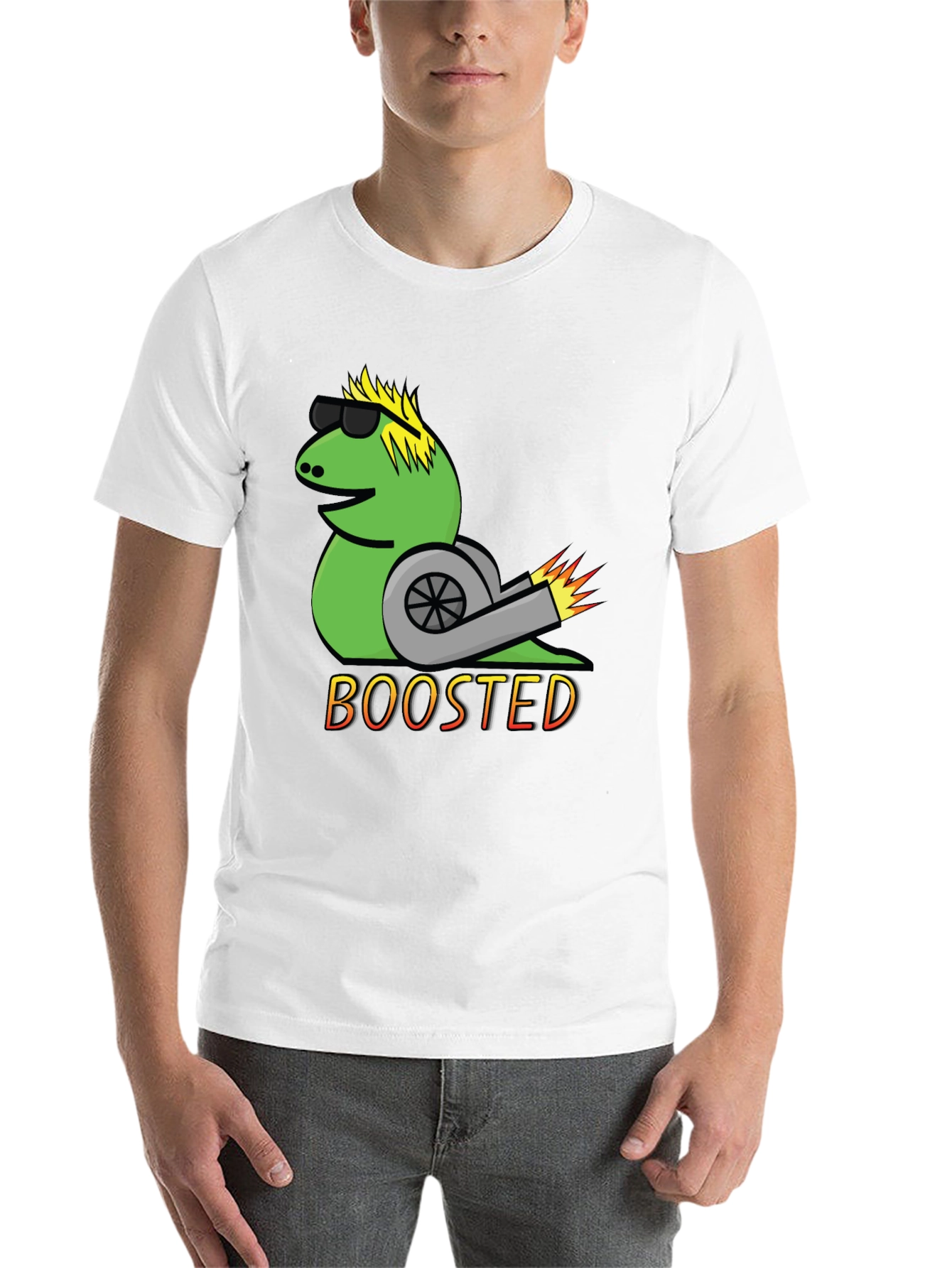 Black Boosted Snail T-Shirt - Cool Car Enthusiast Tee view 14