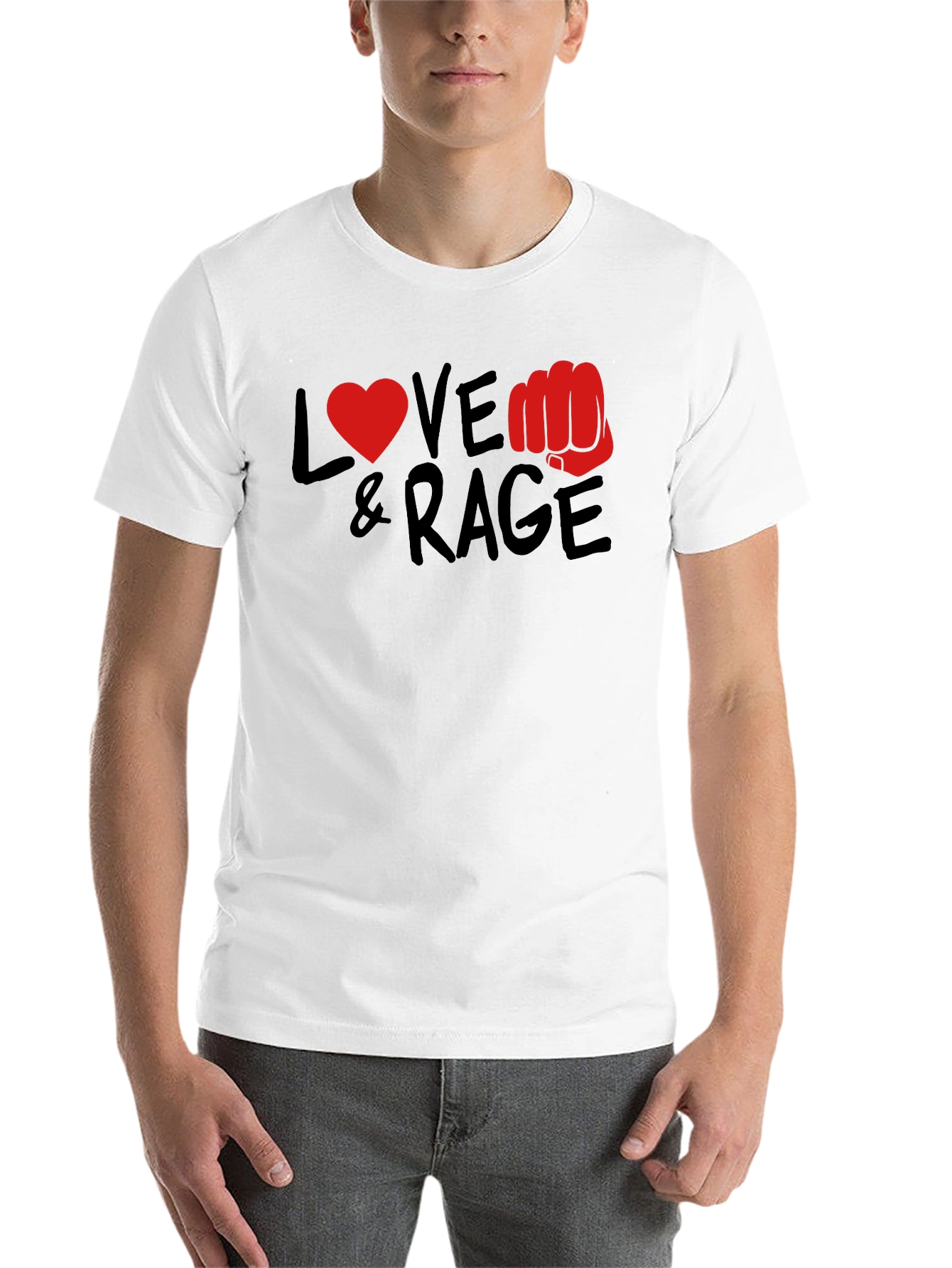 Black Love & Rage Graphic T-Shirt - Black view 14