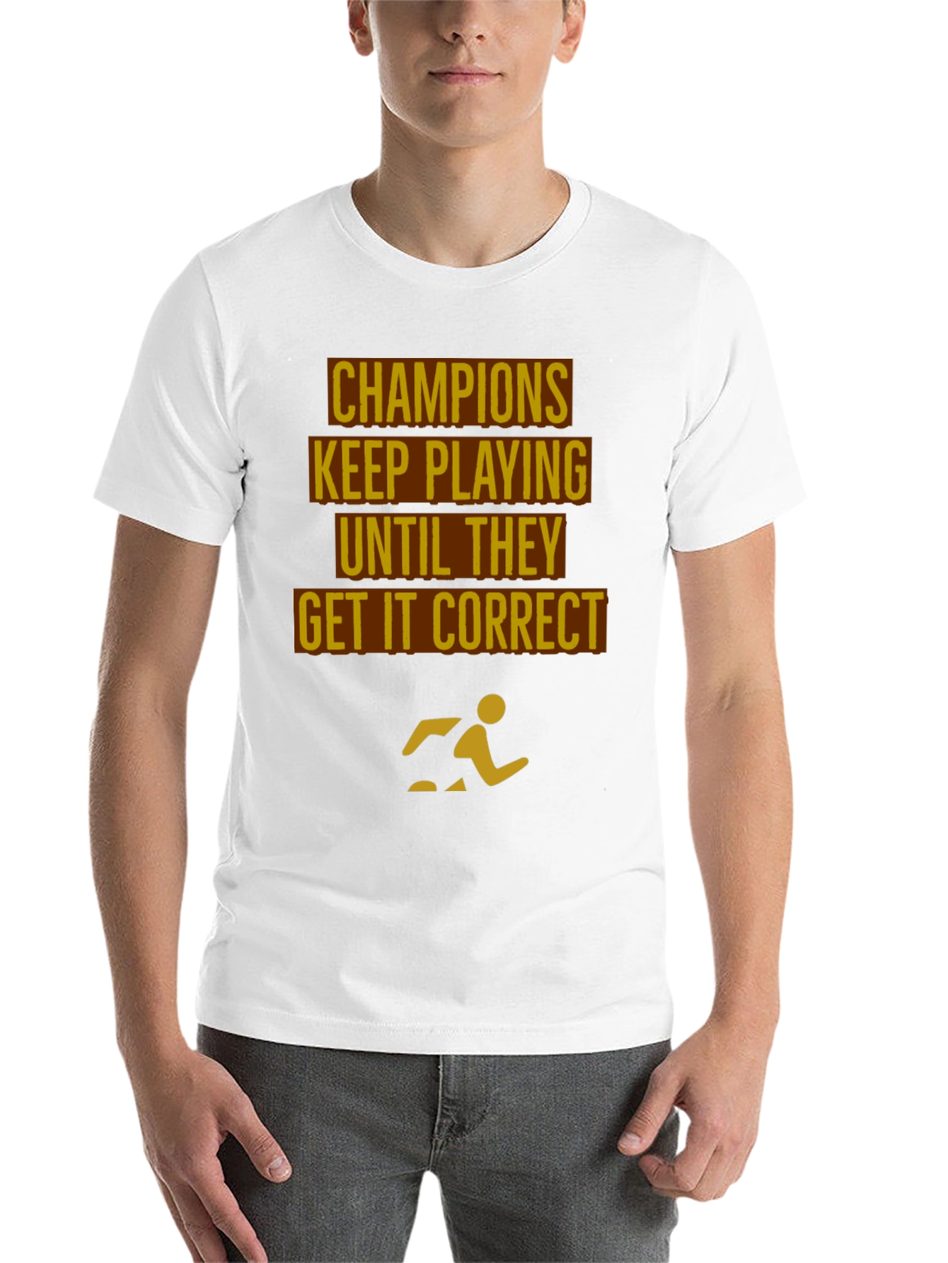 Black Champions Motivational Black T-Shirt view 14