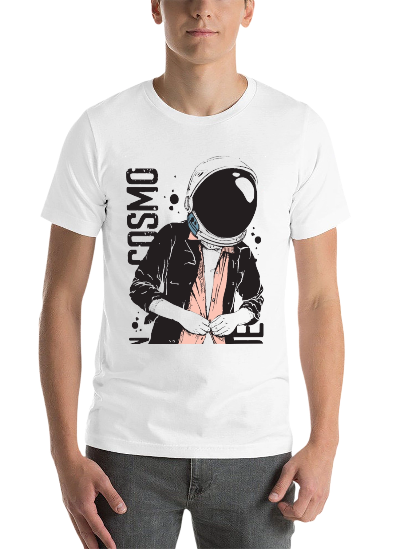 Black Cosmo Inner Space Black Graphic T-Shirt view 14