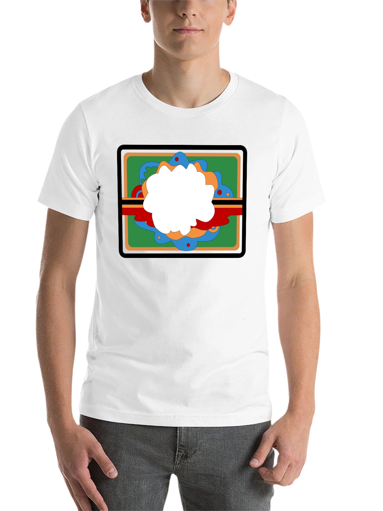 Black Retro Graphic Tee - Black Casual Cotton T-Shirt view 14