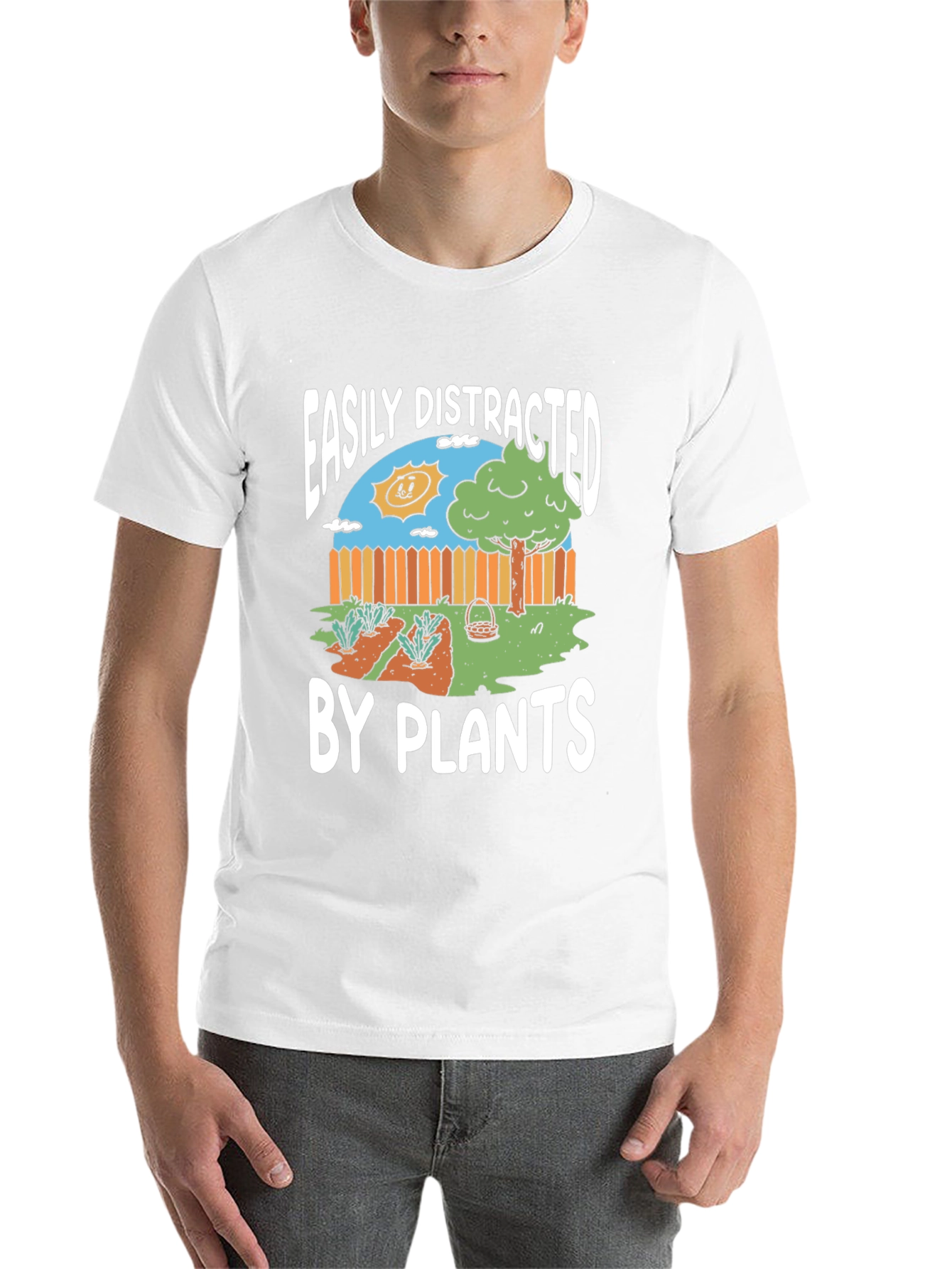Black Easily Distracted by Plants Graphic Tee view 14