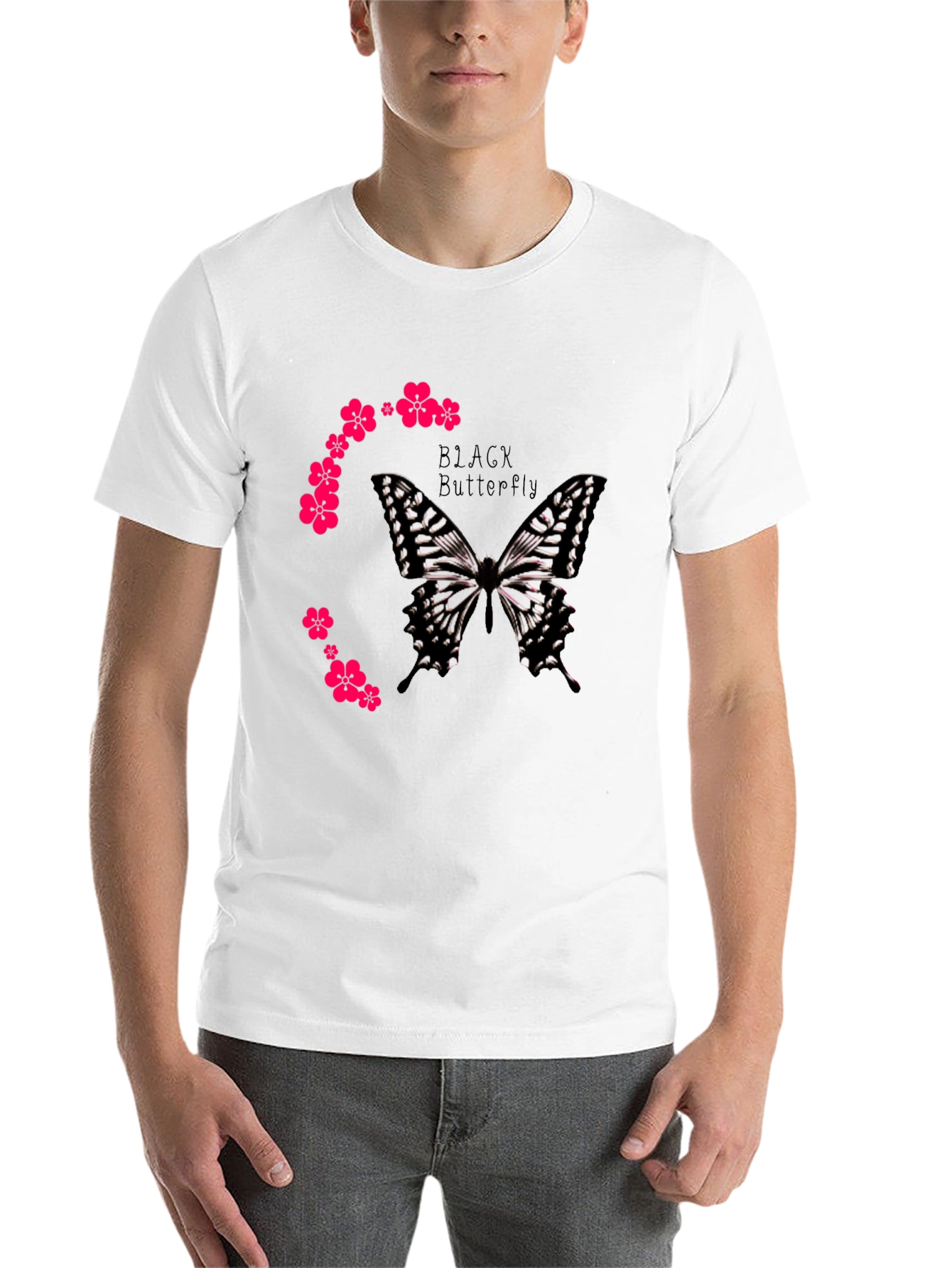 Black Black Butterfly Graphic Tee view 14