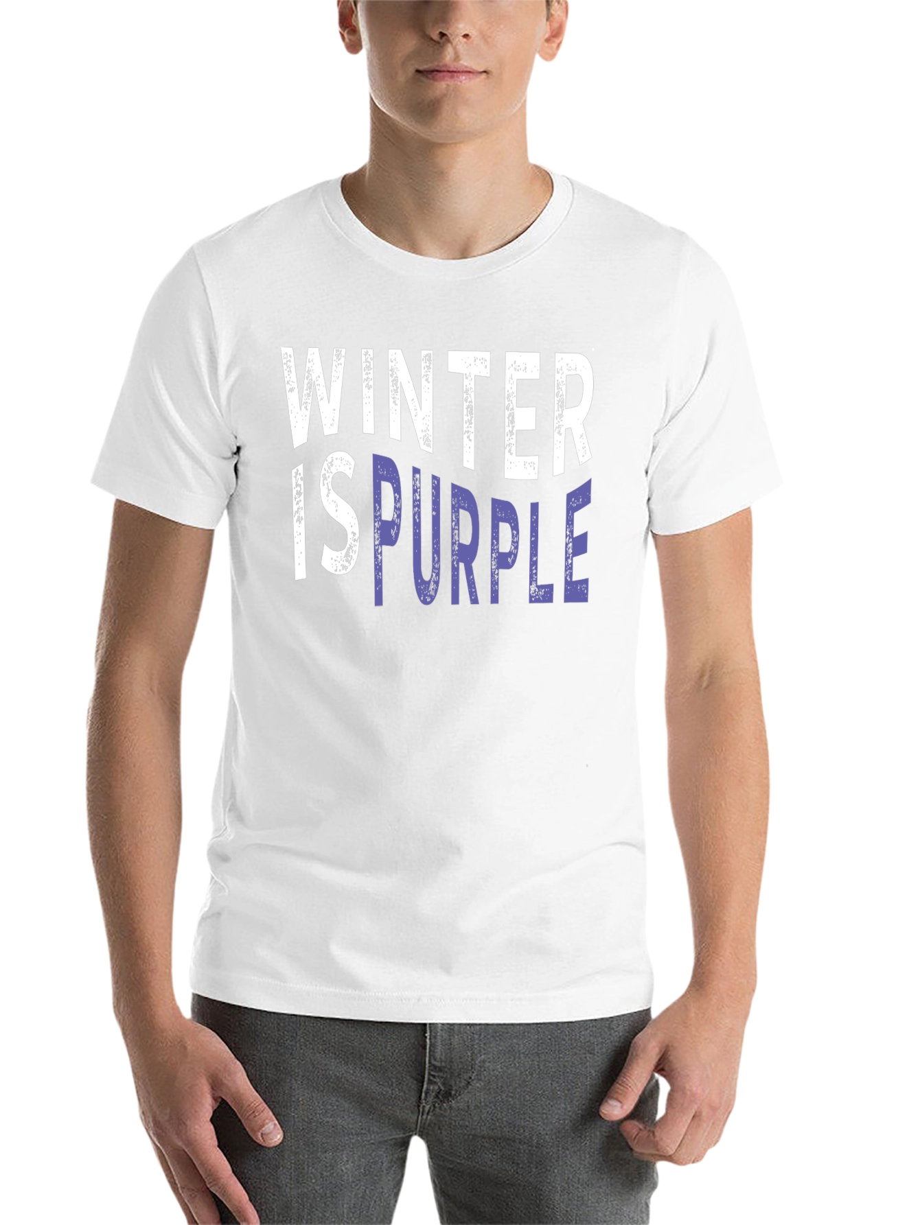 Black Winter is Purple Graphic T-Shirt view 14