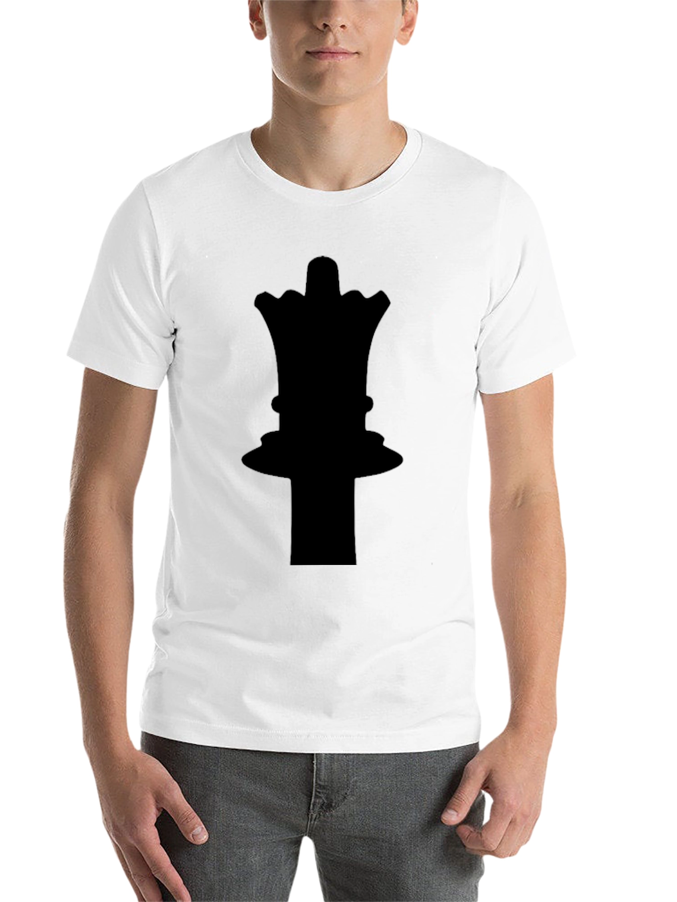 Black Chess Queen Graphic Tee - Black Cotton T-Shirt view 14
