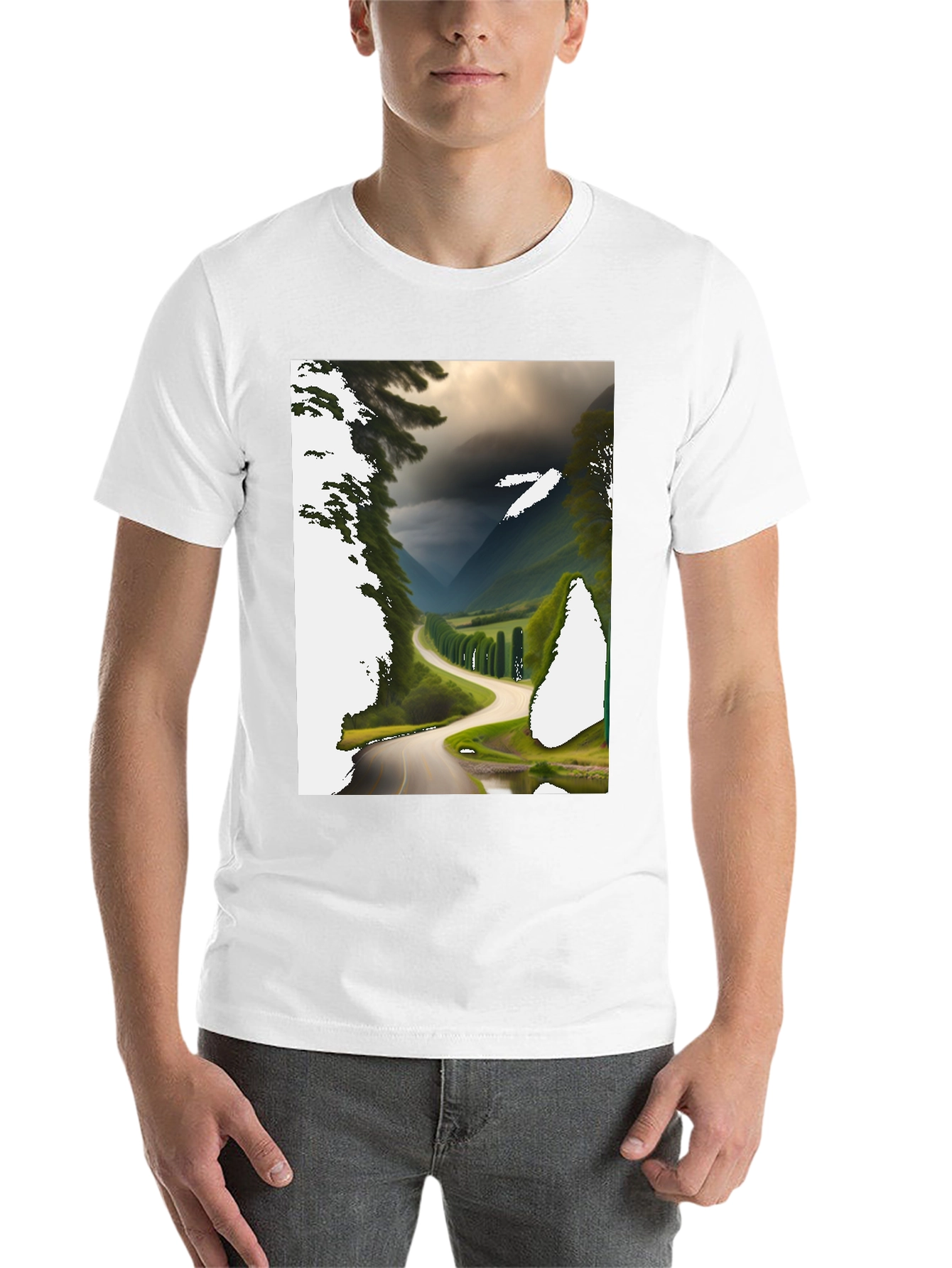 Black Scenic Route Graphic Tee - Black view 14