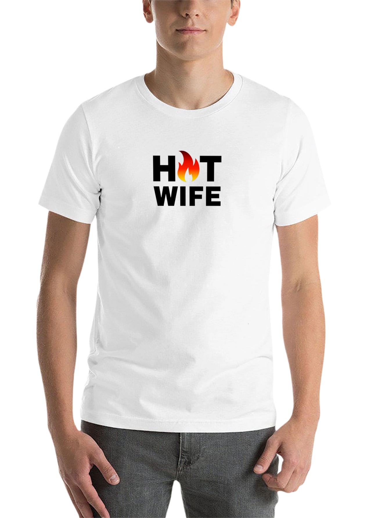 Black Hot Wife Graphic T-Shirt - Black Cotton Tee view 14