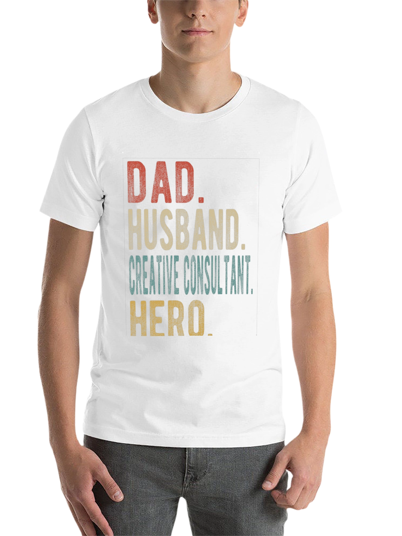 Black Dad Husband Creative Consultant Hero T-Shirt view 14