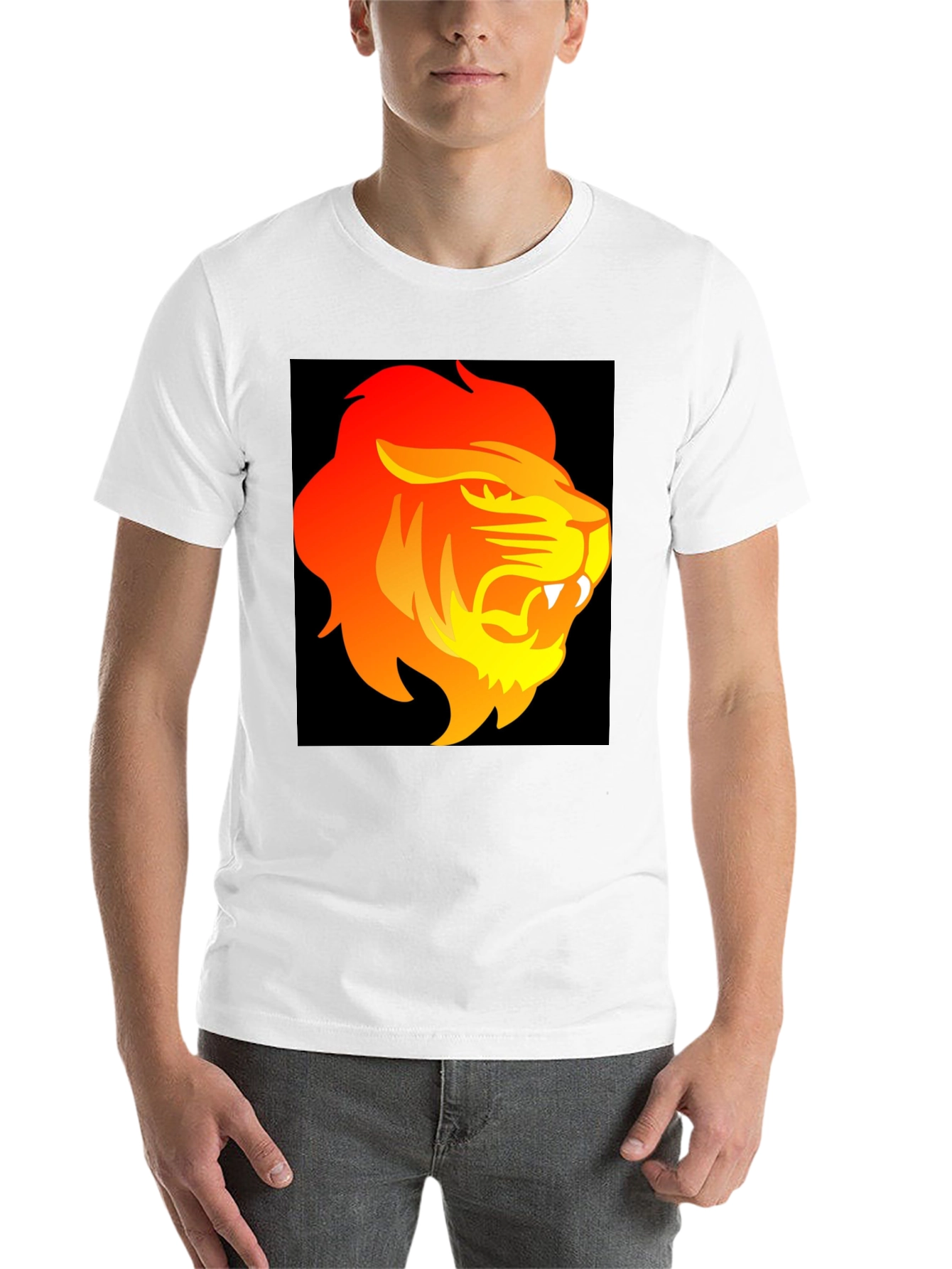 Black Lion Graphic Tee - Fierce Style Black T-Shirt view 14