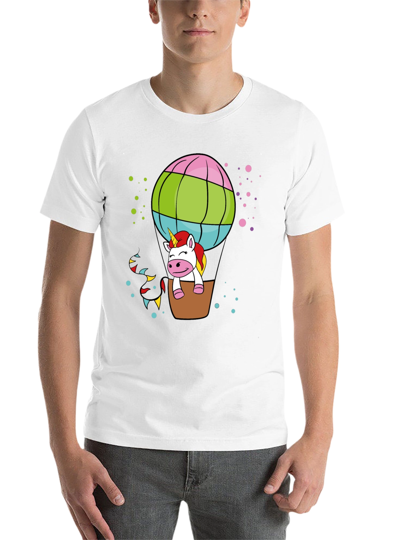 Black Unicorn Hot Air Balloon T-Shirt view 14