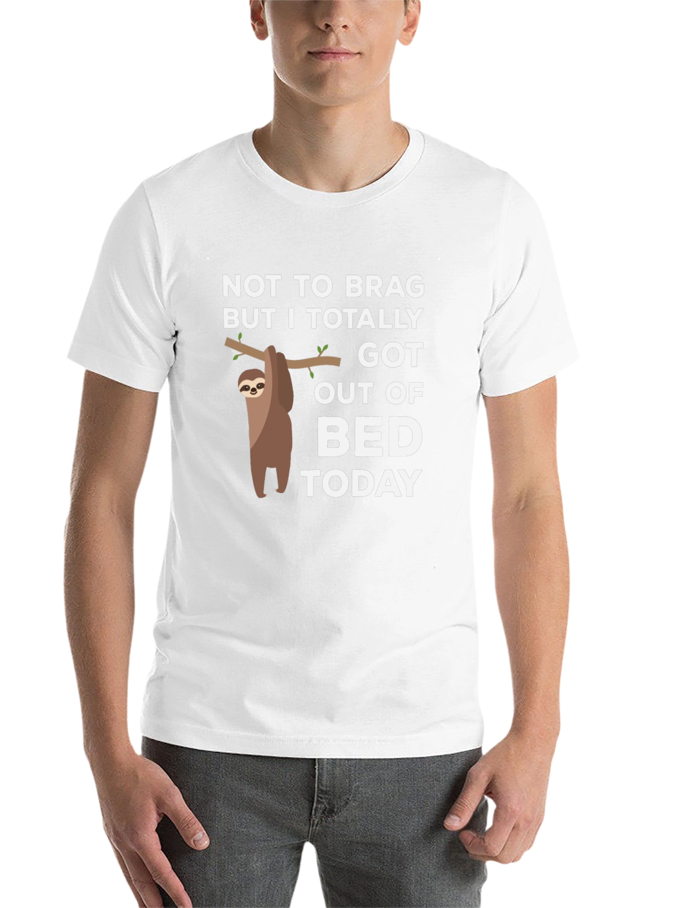 Black Sloth Got Out of Bed T-Shirt - Funny Lazy Tee view 14