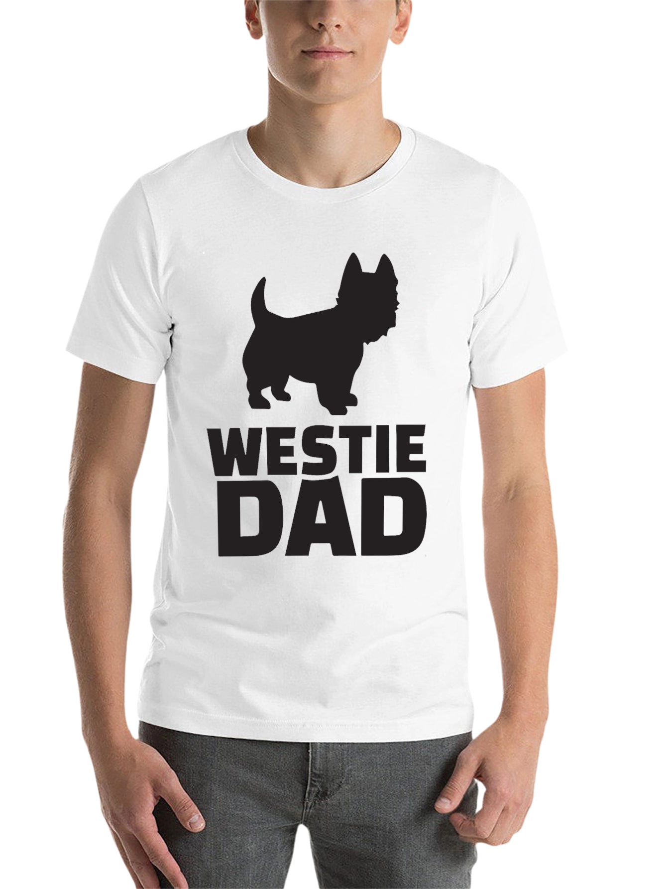 Westie Dad T-Shirt - Black Dog Lover Tee - 14