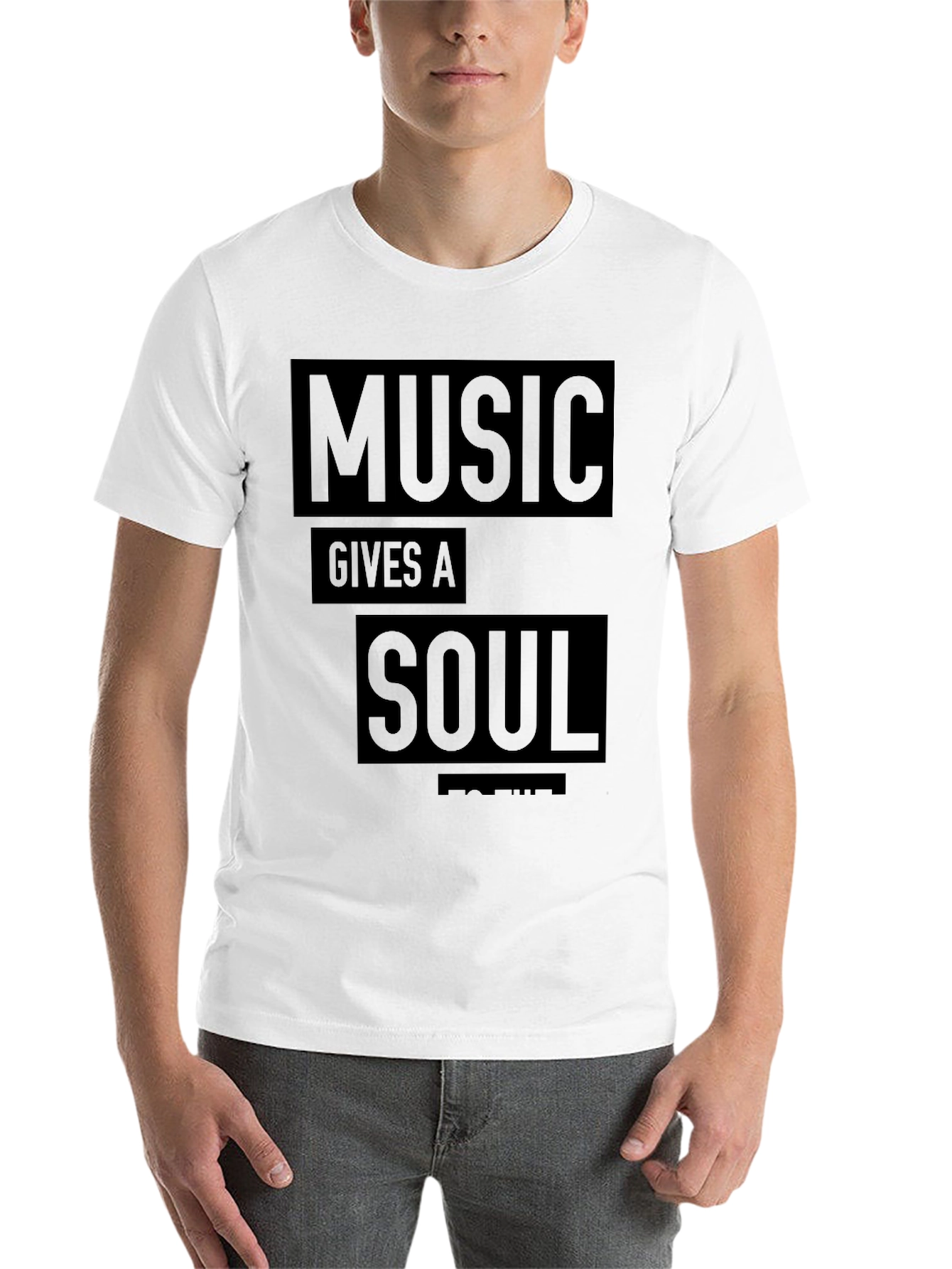 Black Music Gives A Soul T-Shirt - Black Graphic Tee view 14