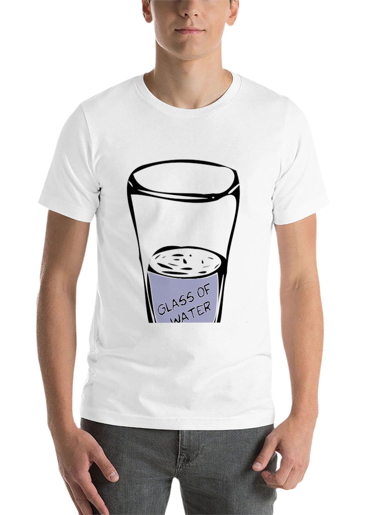 Black Glass of Water Graphic Tee - Casual Black T-Shirt view 14