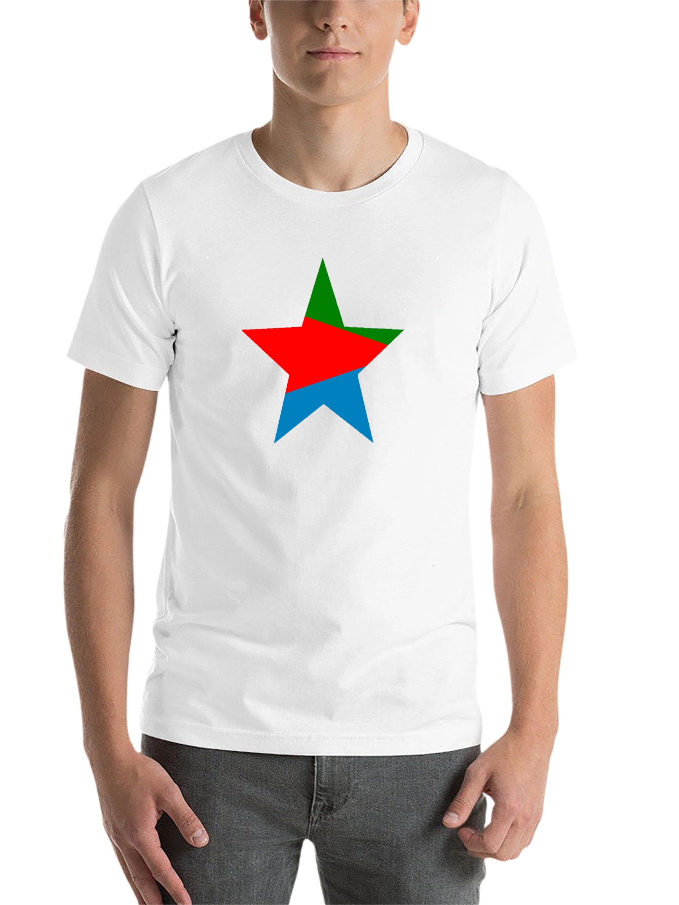 Black Colorful Star Graphic Black Tee view 14