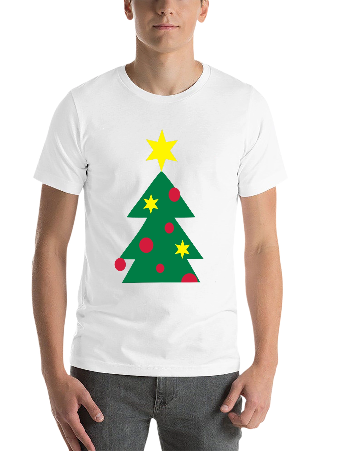 Black Festive Christmas Tree Graphic Tee - Holiday Style view 14